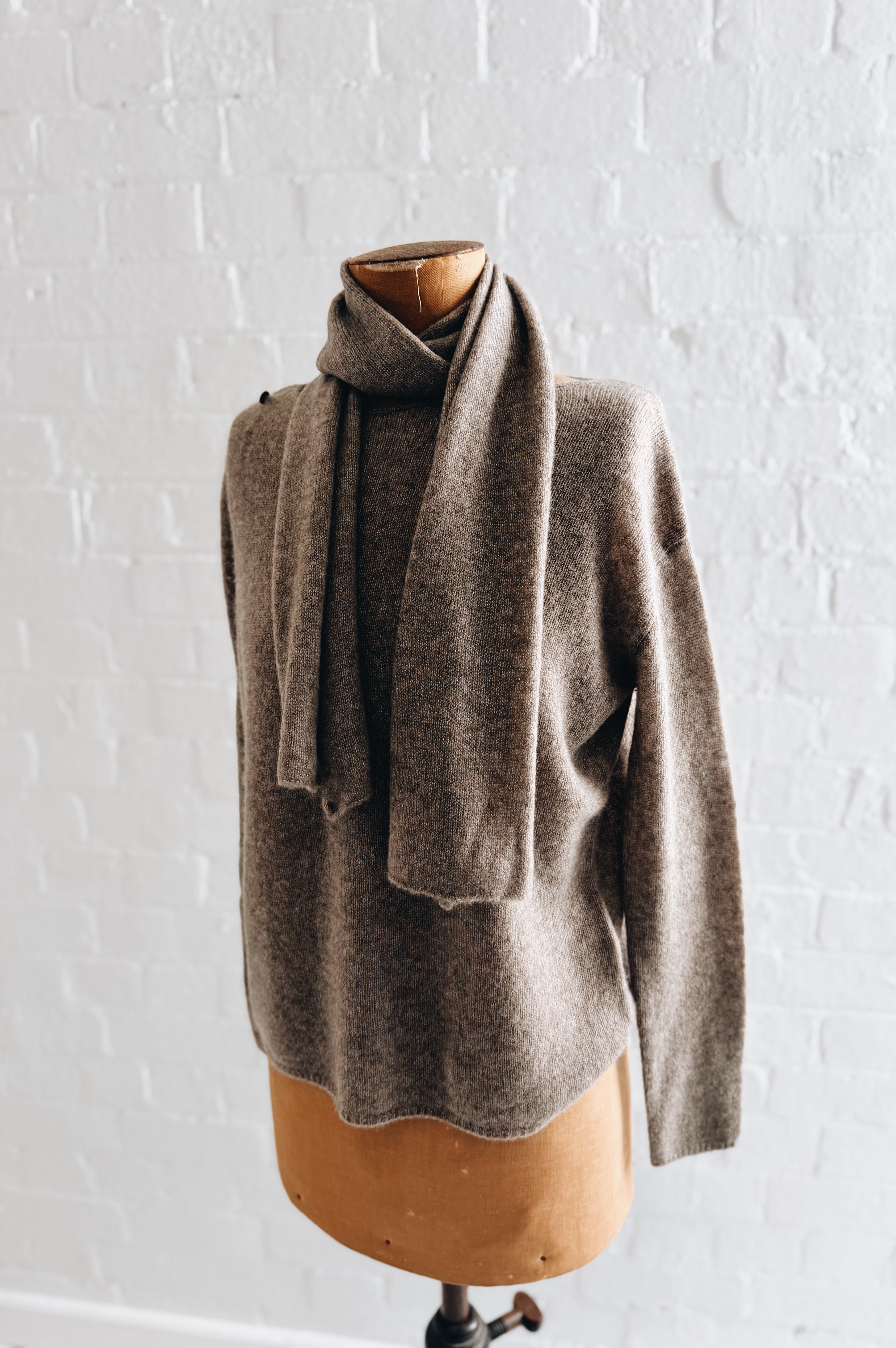 Aleger | Clouded Silk Wrap Top | Beaver