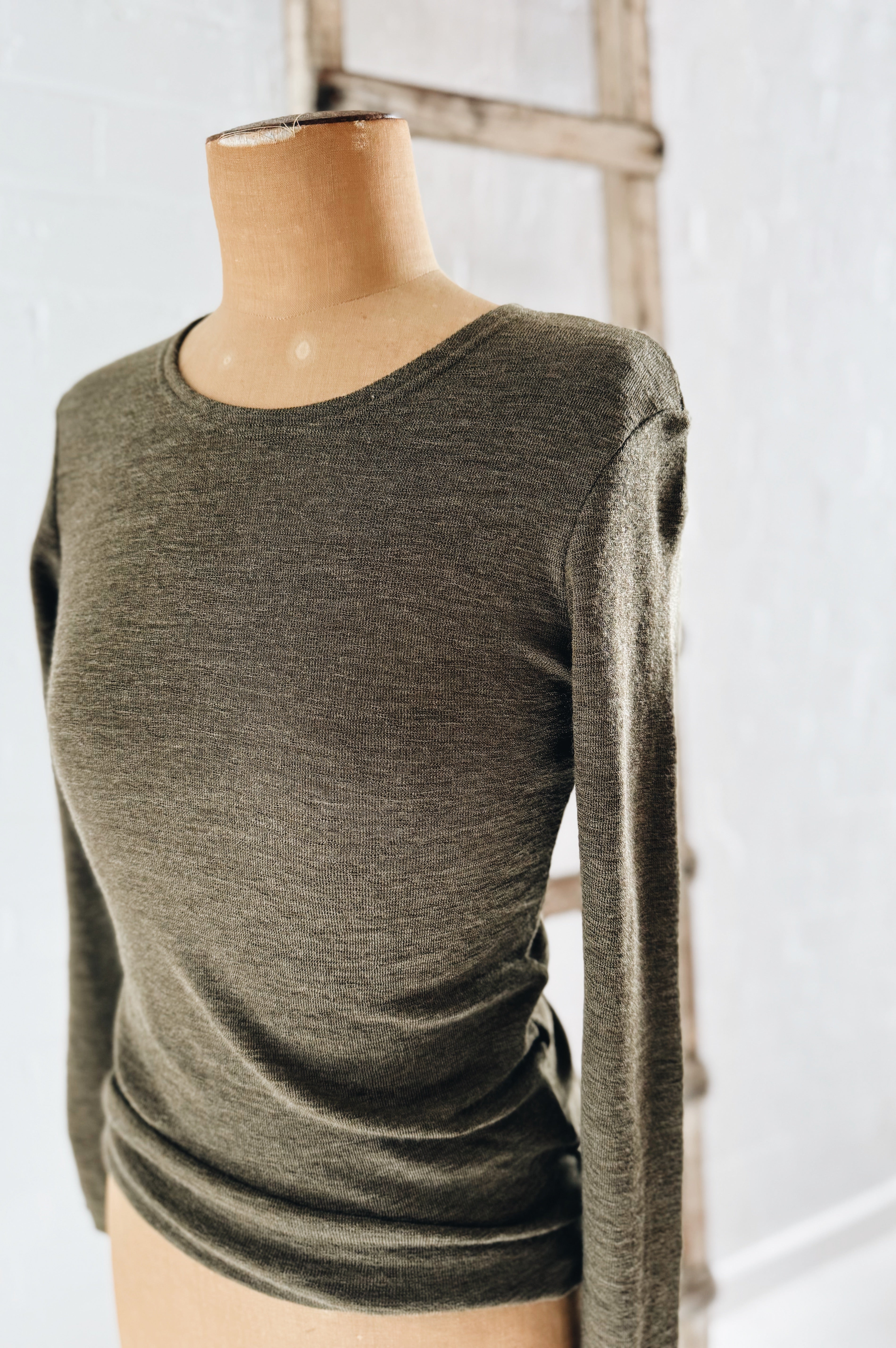 Merino Crew Neck | Capers Melange