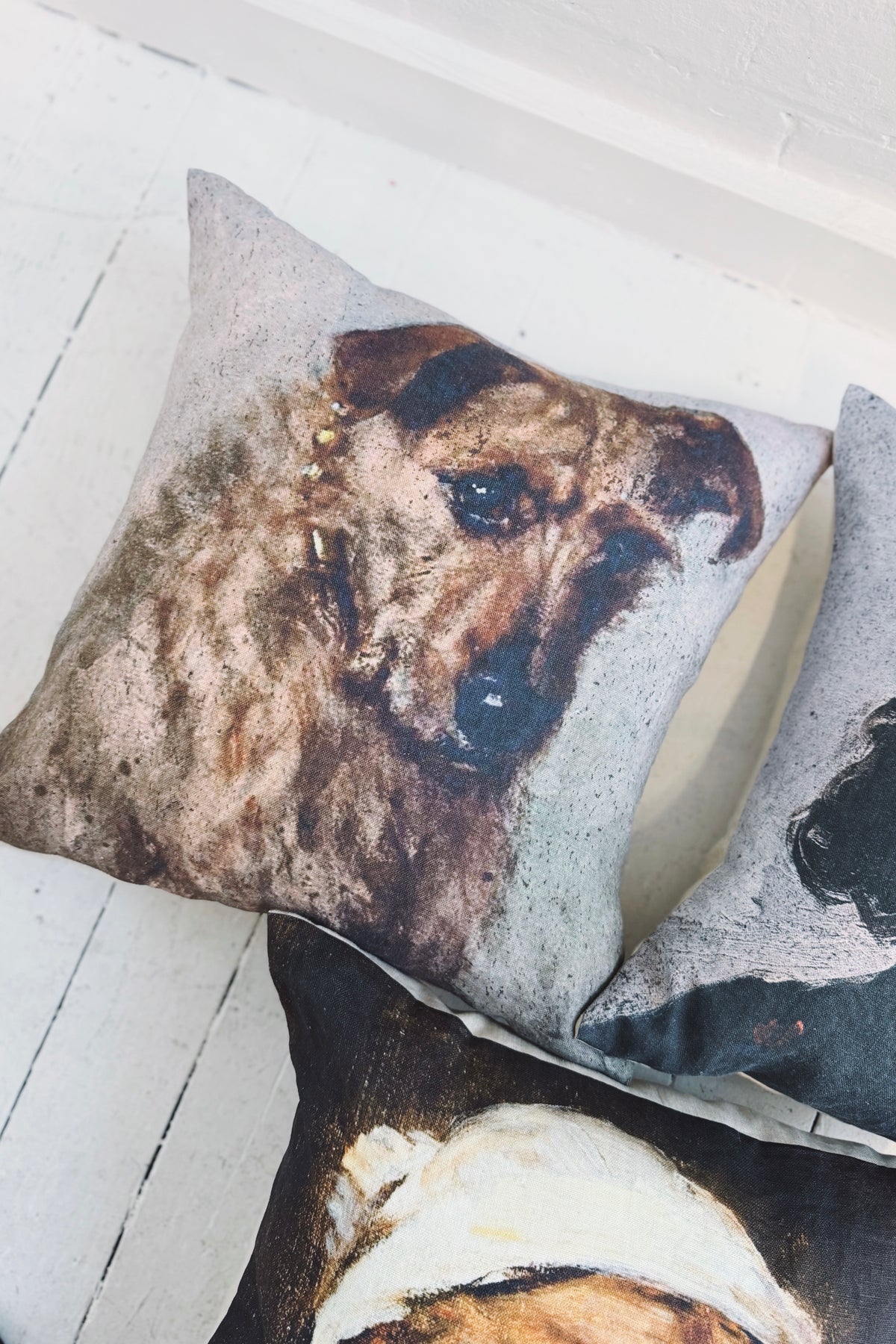 Rabbit Hole | Vintage Print Cushion | Wistful Puppy