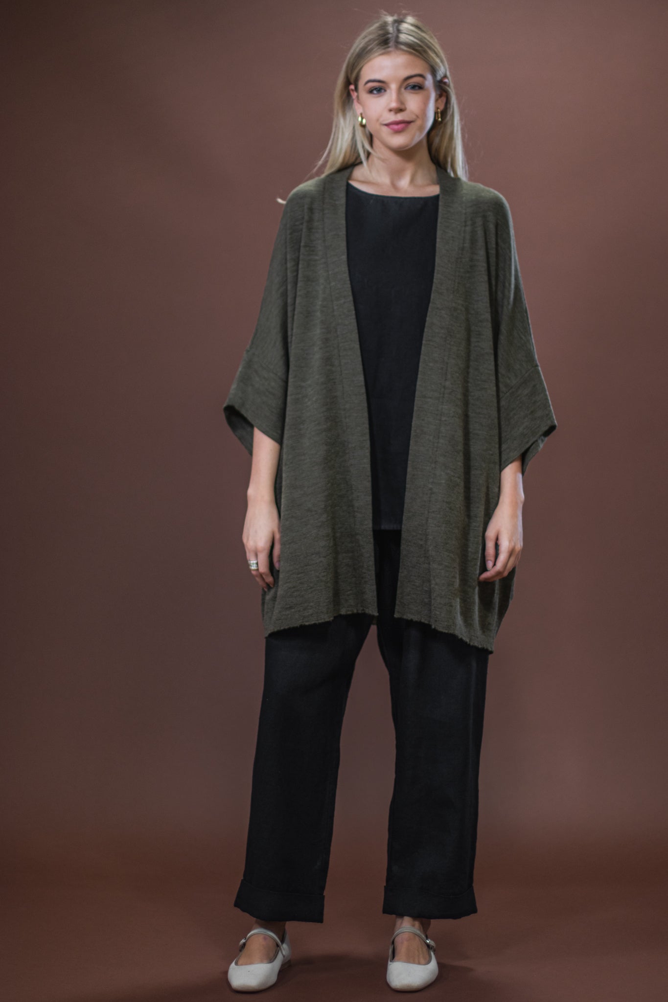 Merino Cardigan | Capers Melange
