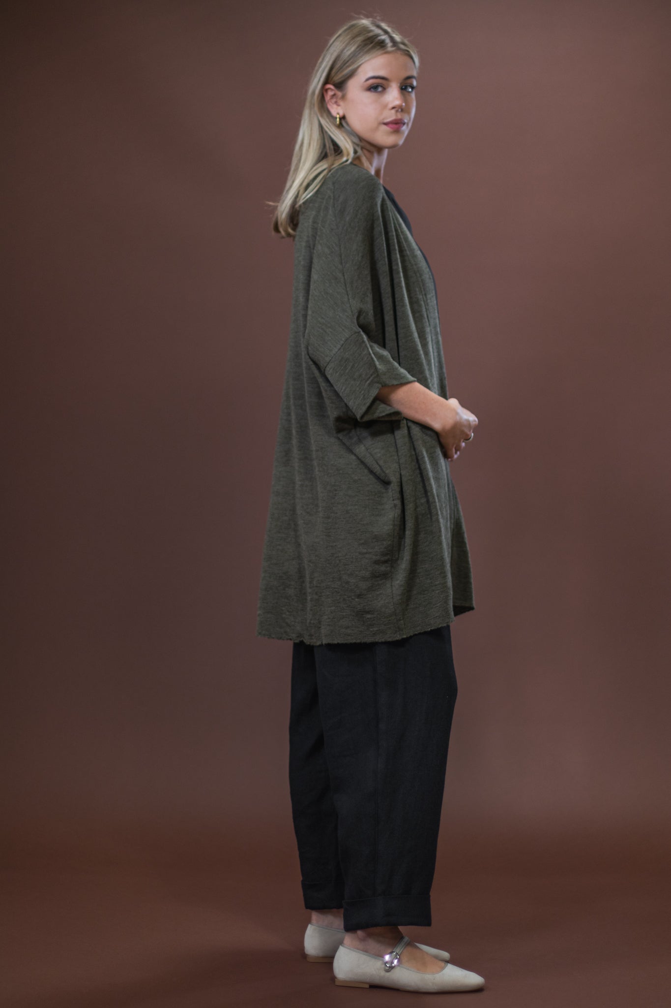 Merino Cardigan | Capers Melange