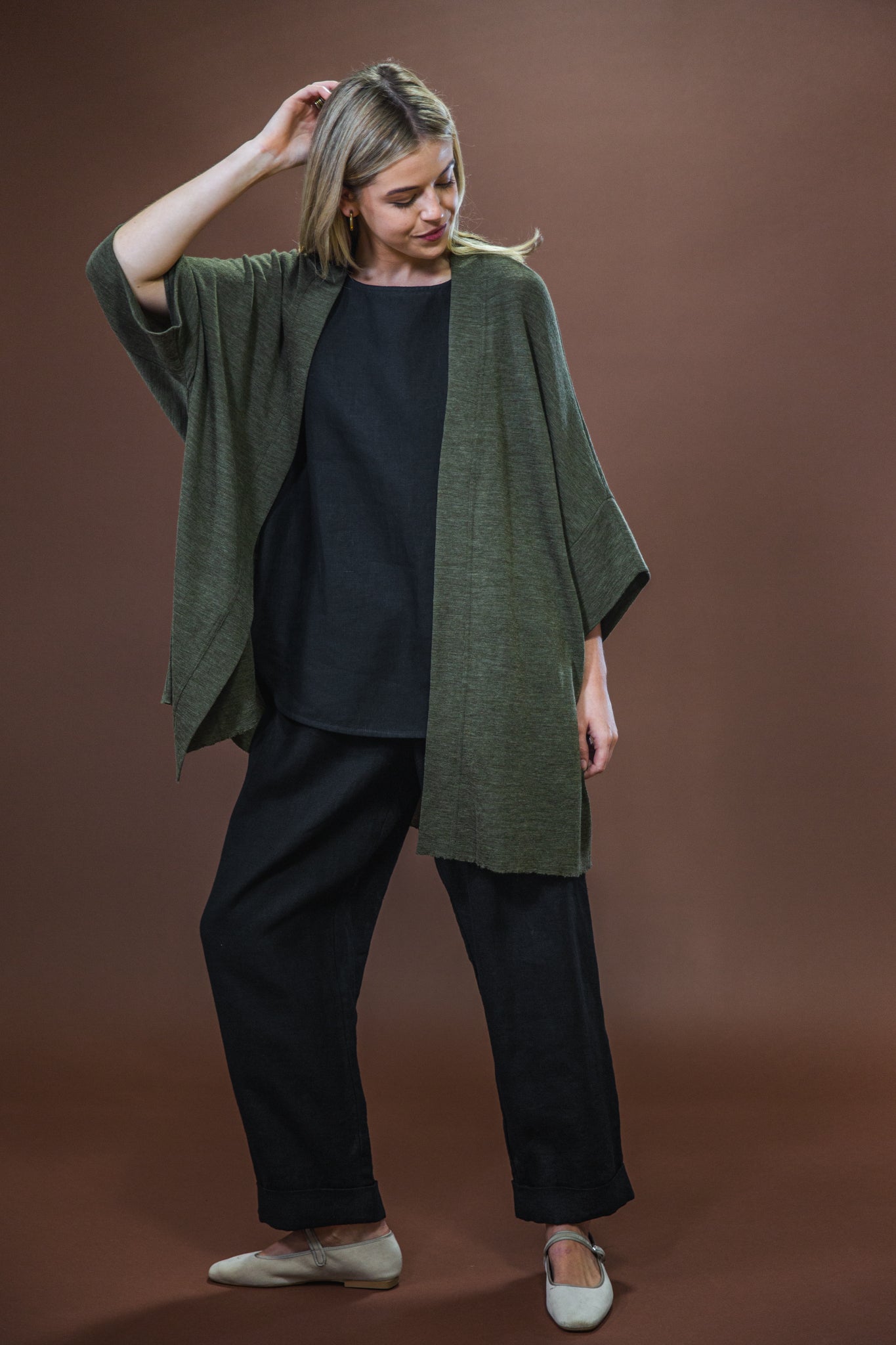 Merino Cardigan | Capers Melange