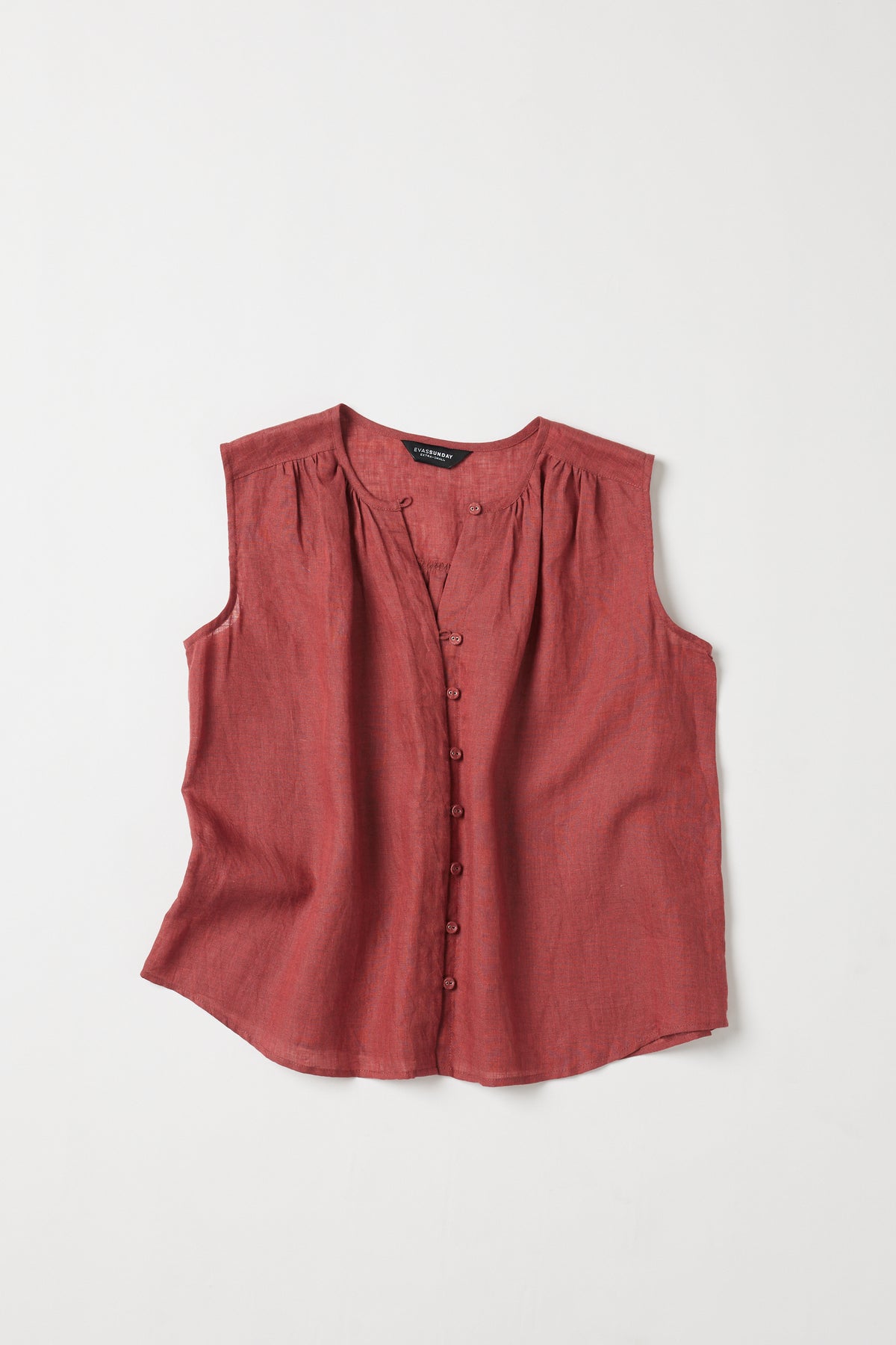 Clara Sleeveless Top | Burnt Sienna