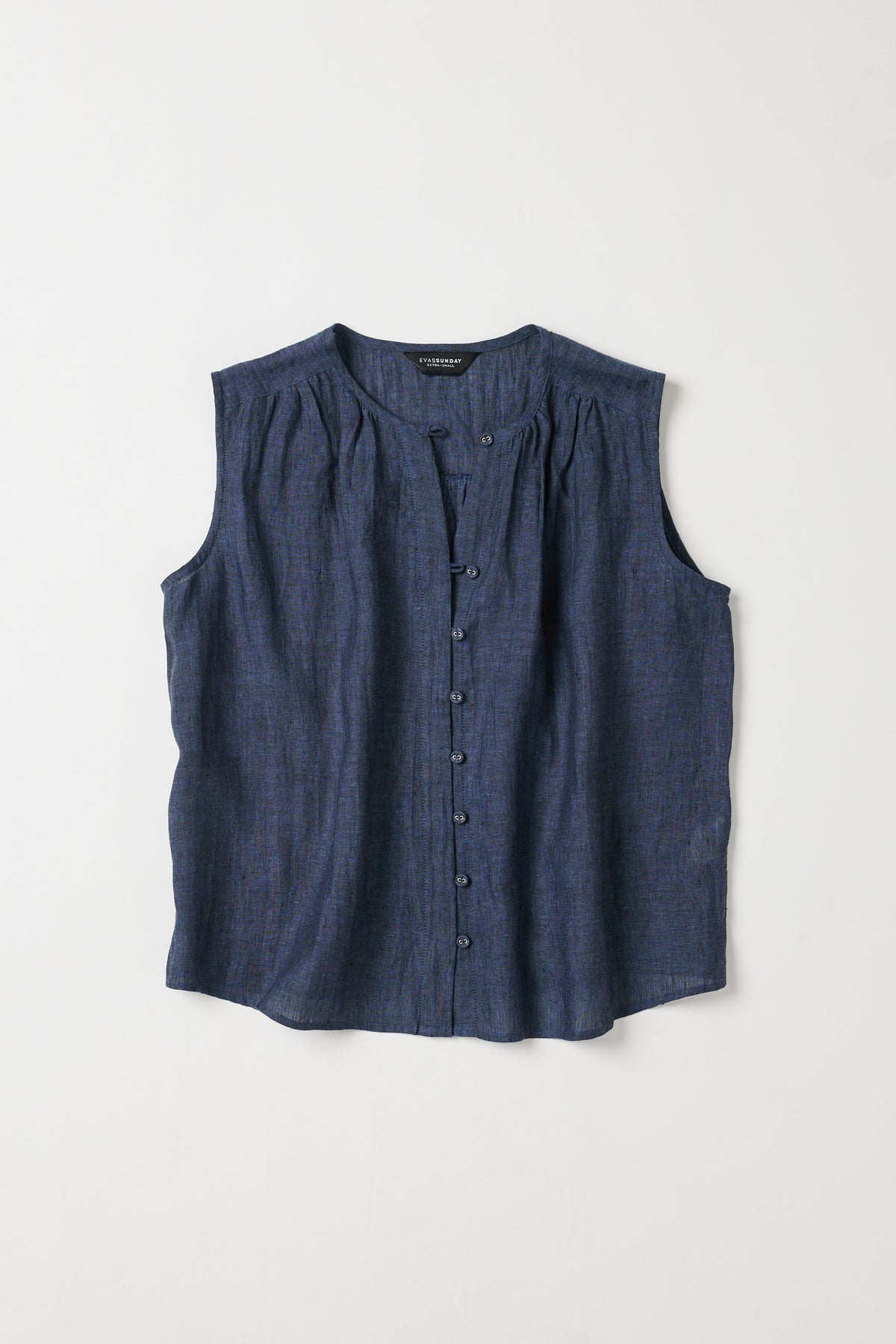Clara Sleeveless Top | Navy
