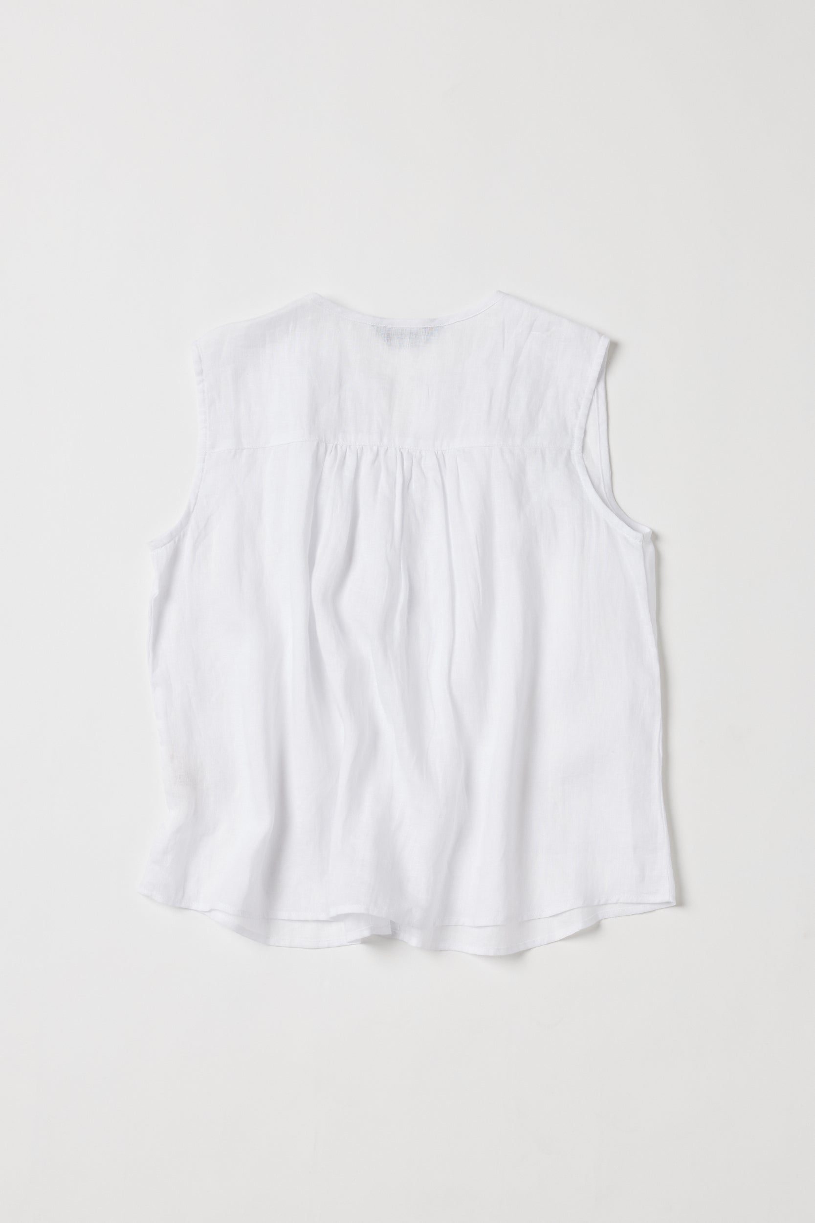 Clara Sleeveless Top | White