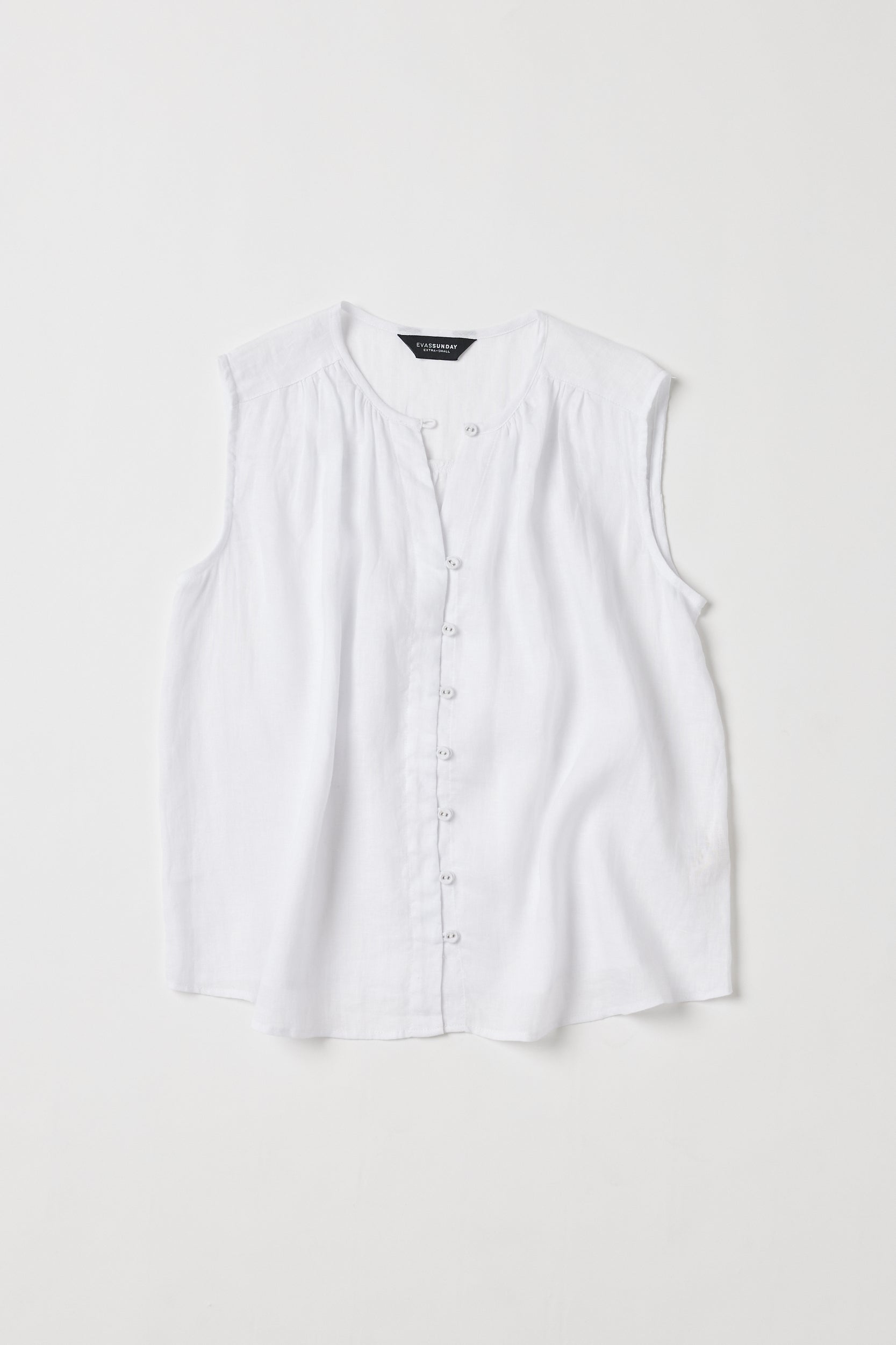 Clara Sleeveless Top | White