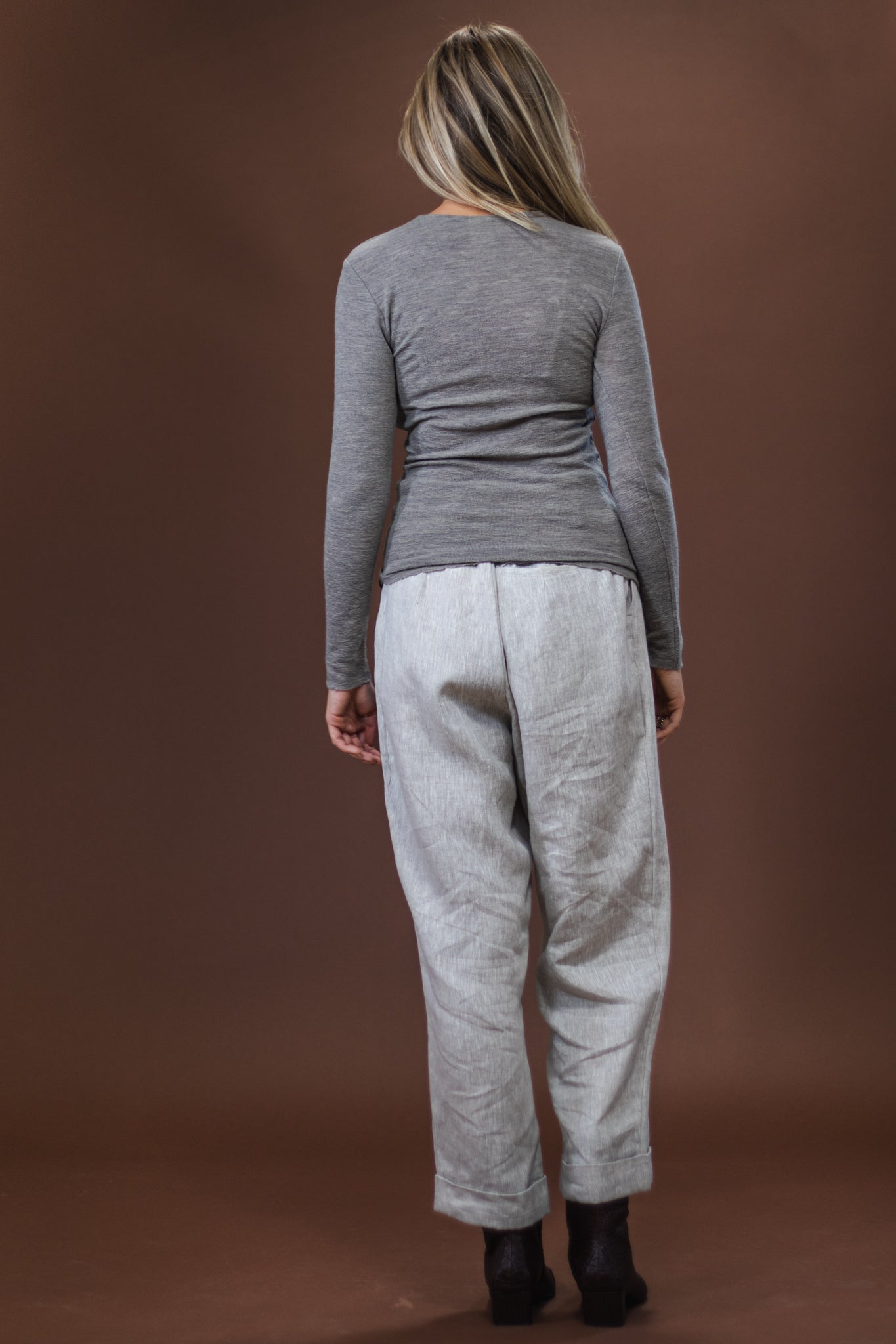 Merino Crew Neck | Elephant Melange