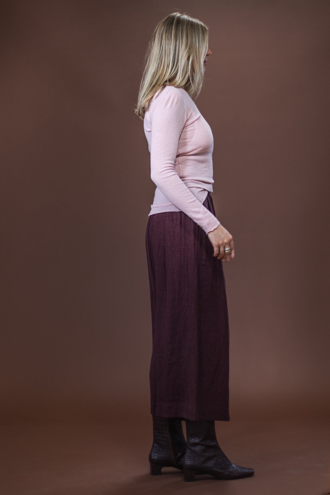Merino Crew Neck | Rose