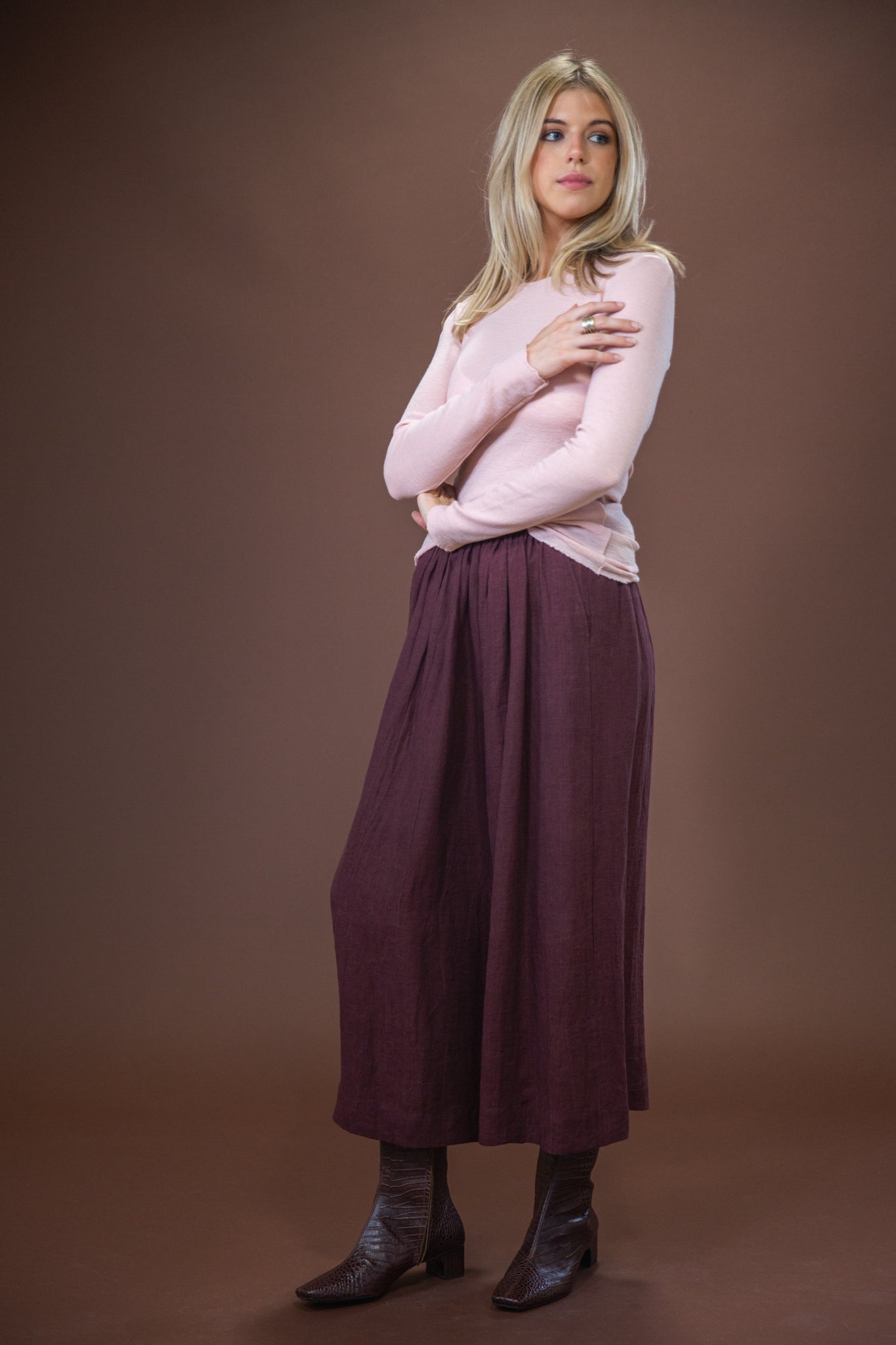 Merino Crew Neck | Rose