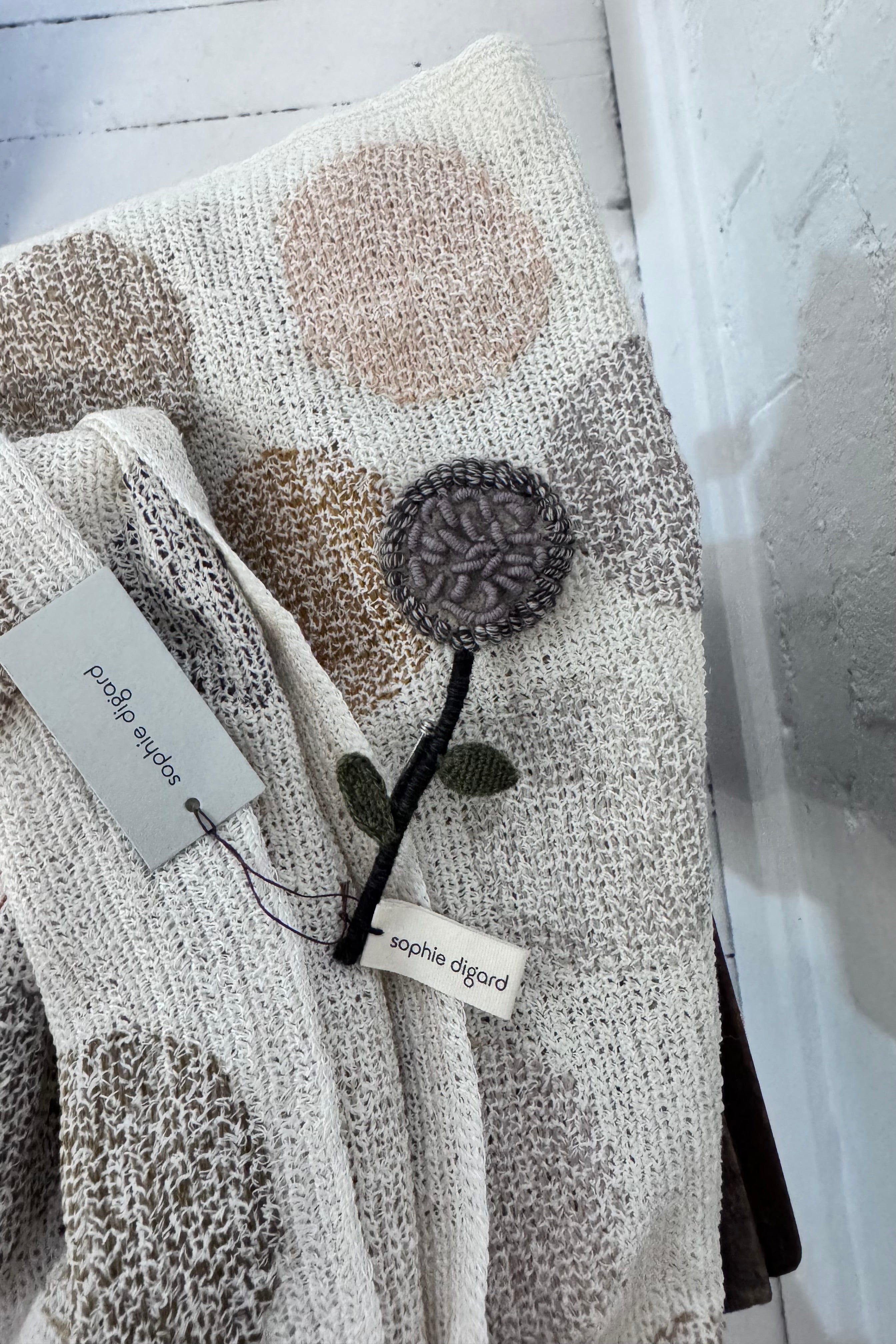 Sophie Digard | Single Stem Flower Brooch | Poppy