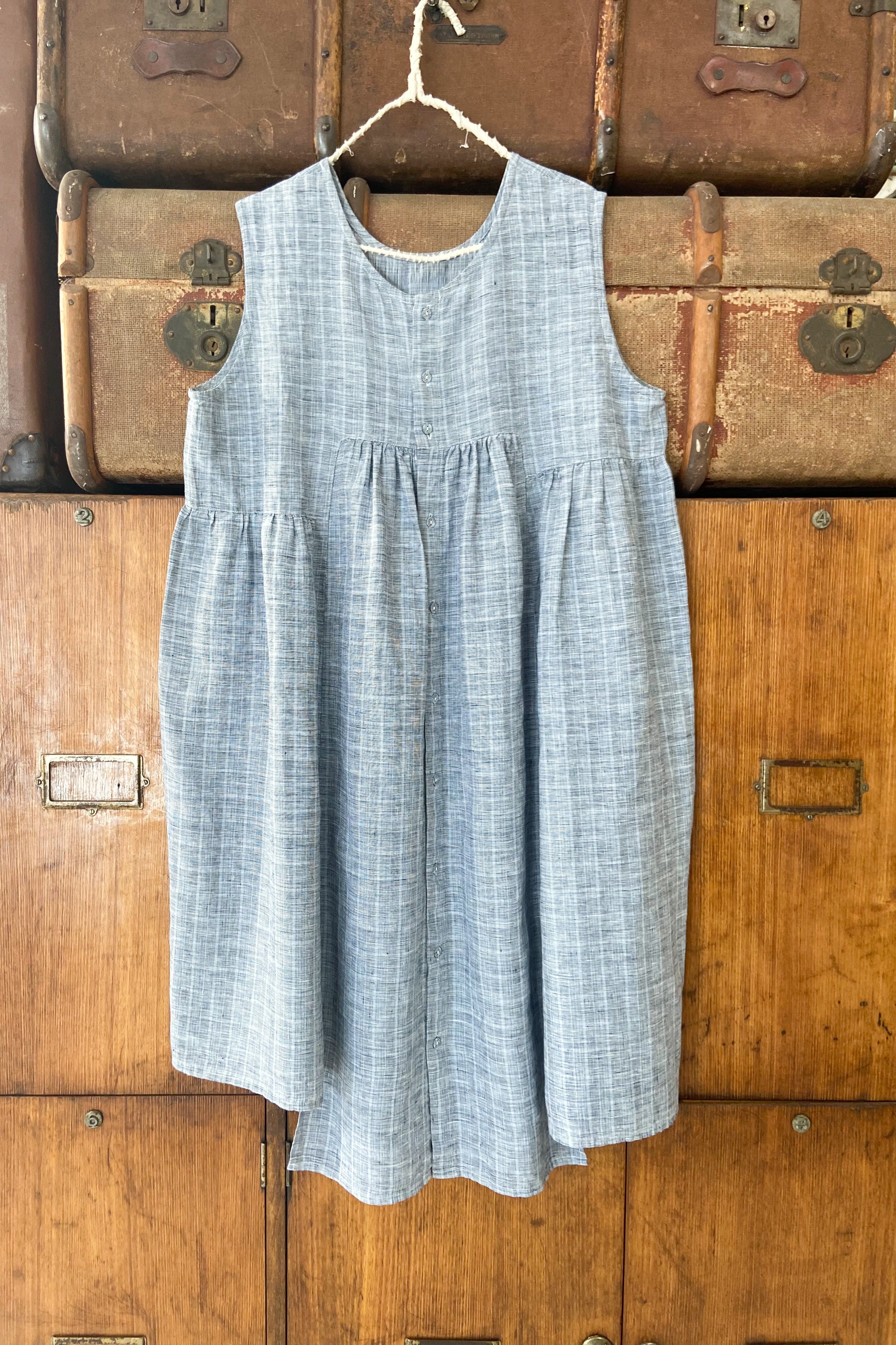 GW | Lotus Dress | Mottled Bluestone | L