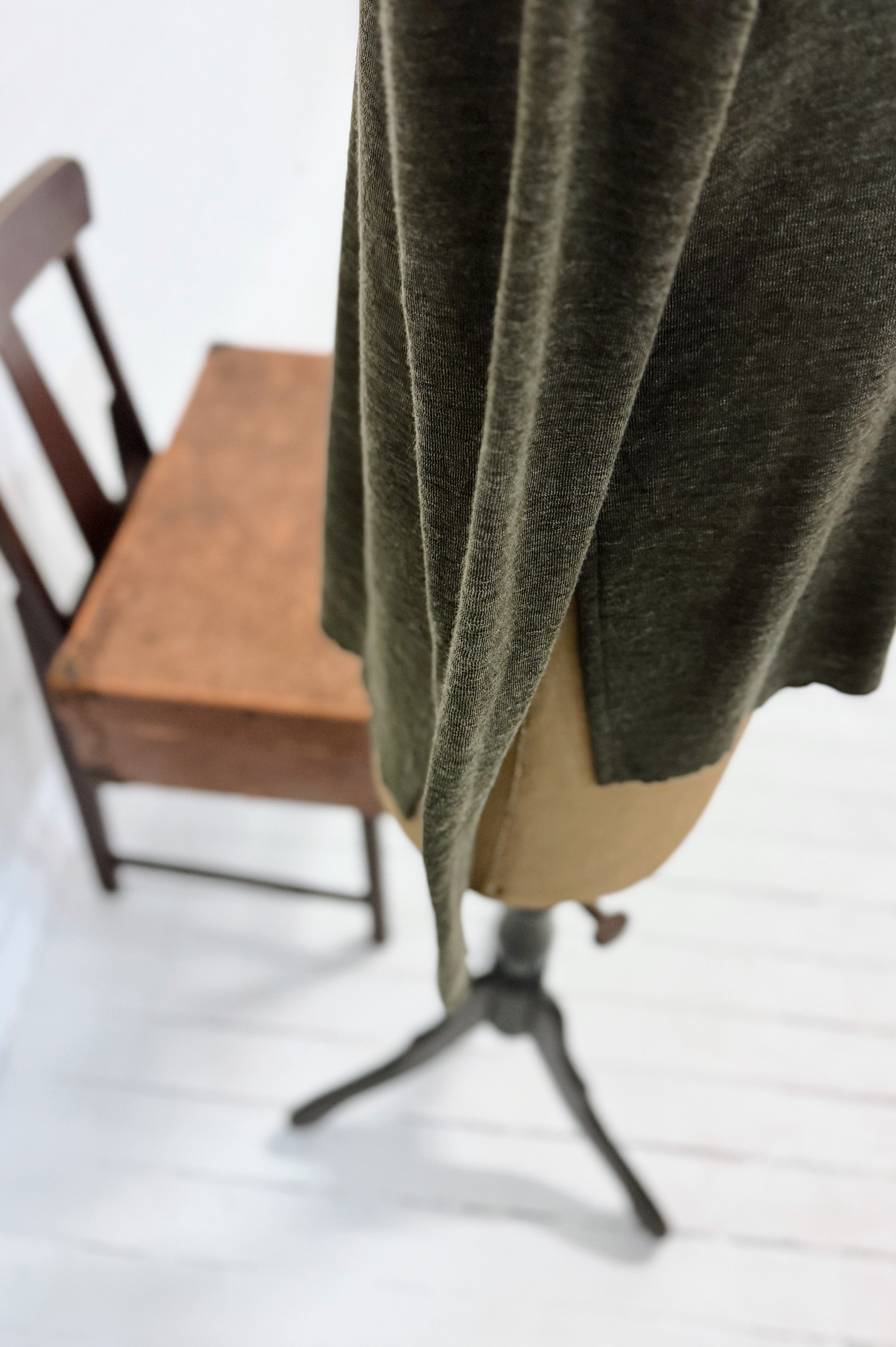 Merino With High Slits | Capers Melange