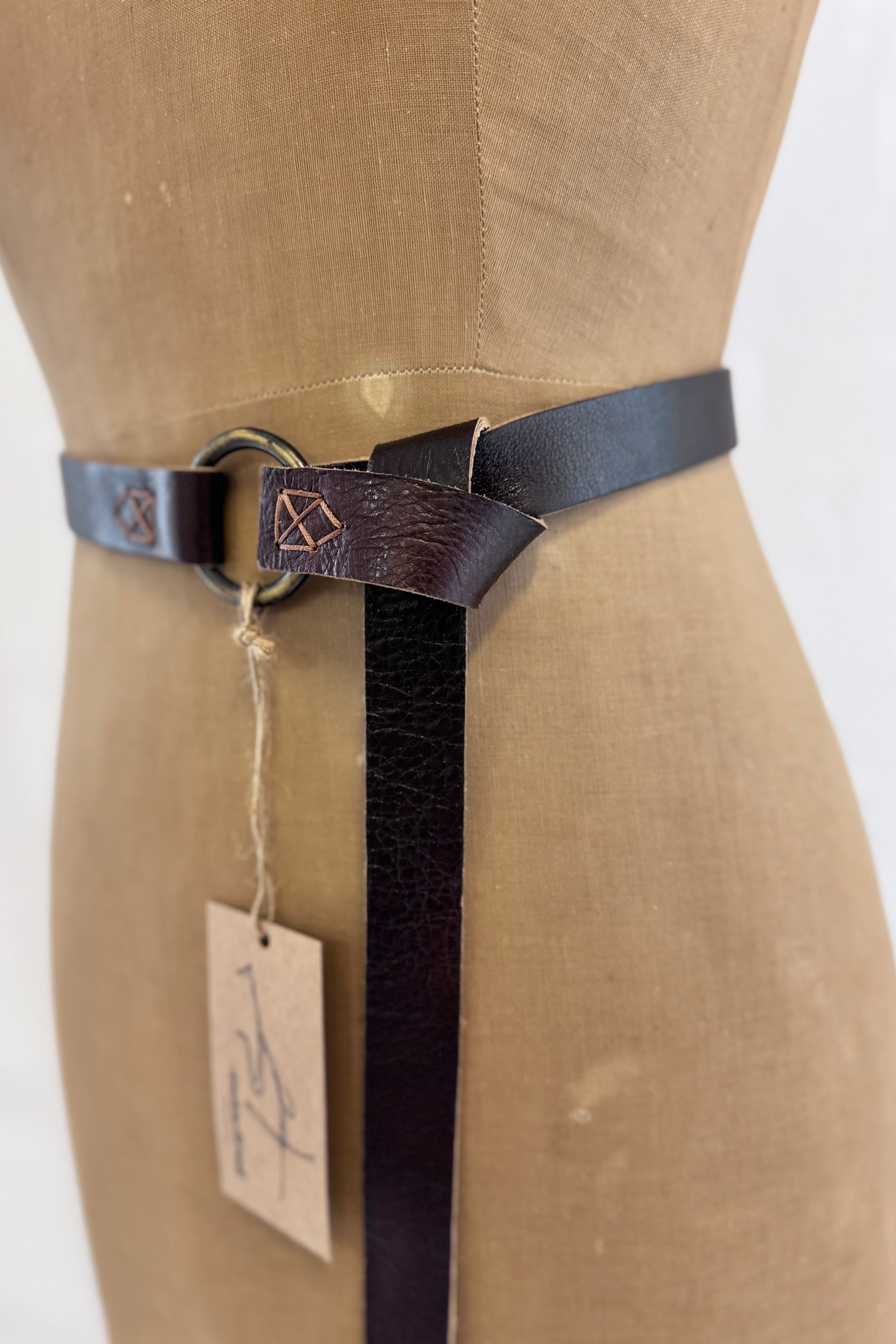 Ink Olives | Salice Belt | Chocolate