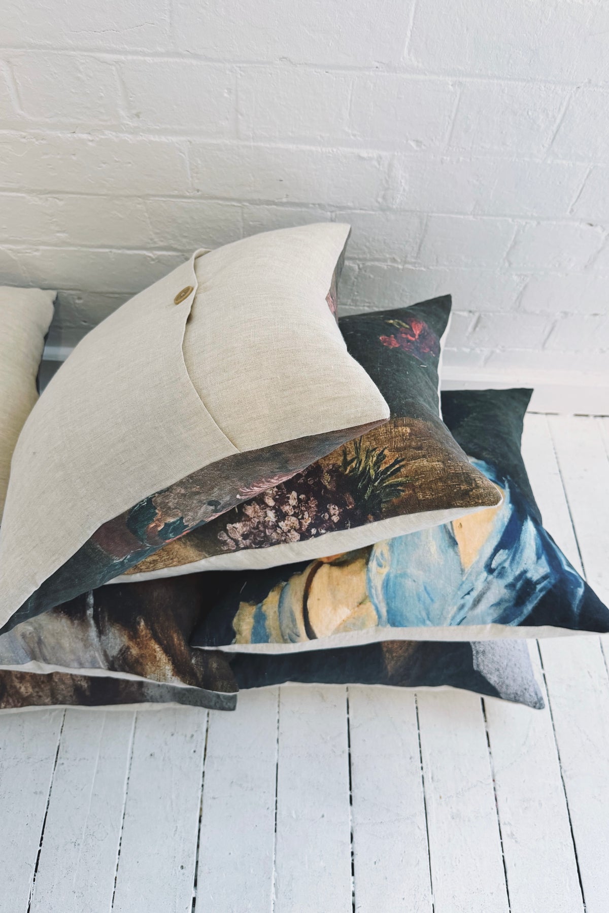Rabbit Hole | Vintage Print Cushion | Wistful Puppy