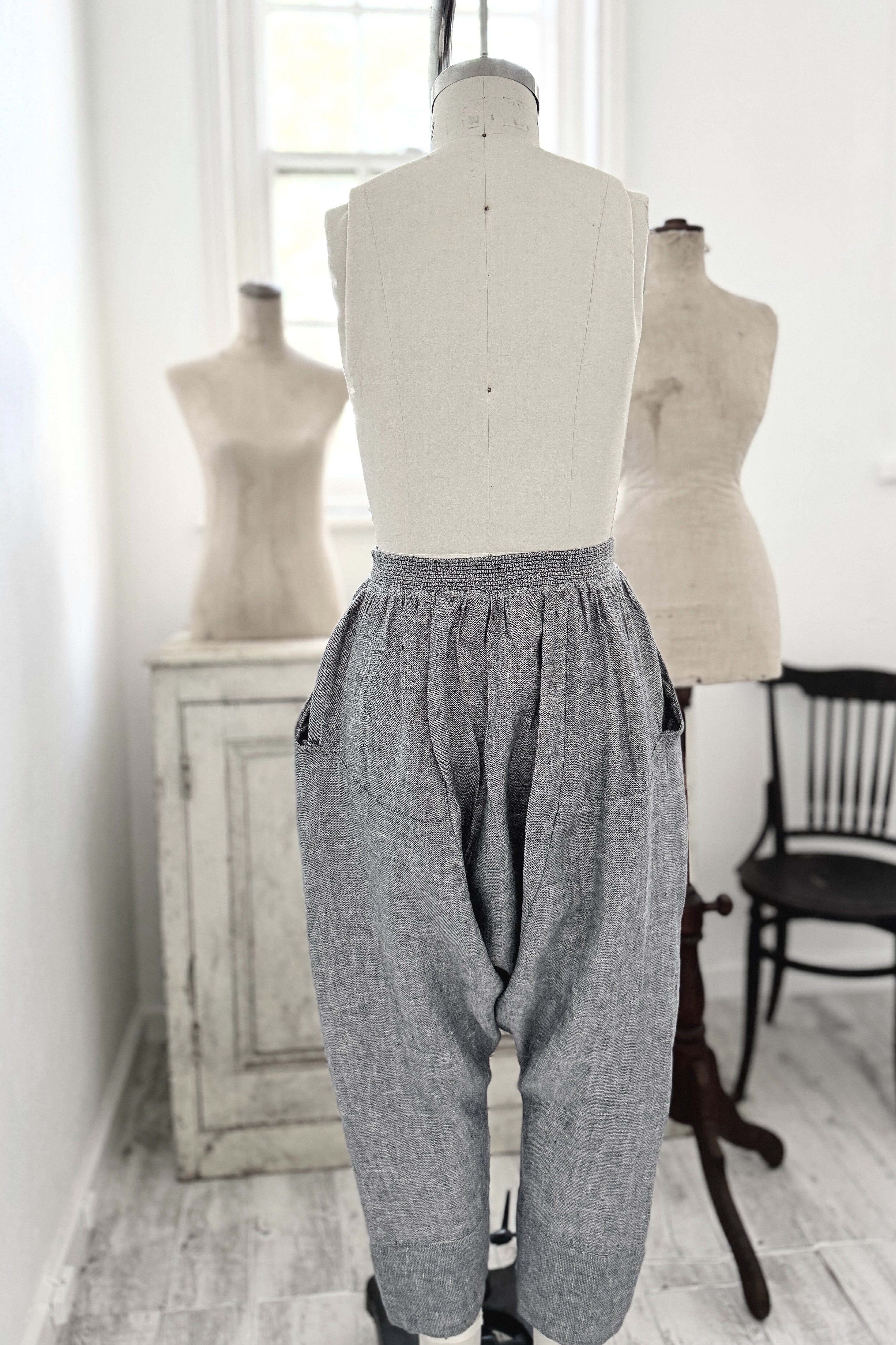 GW | Button Front Harem | Mottled Blue | M