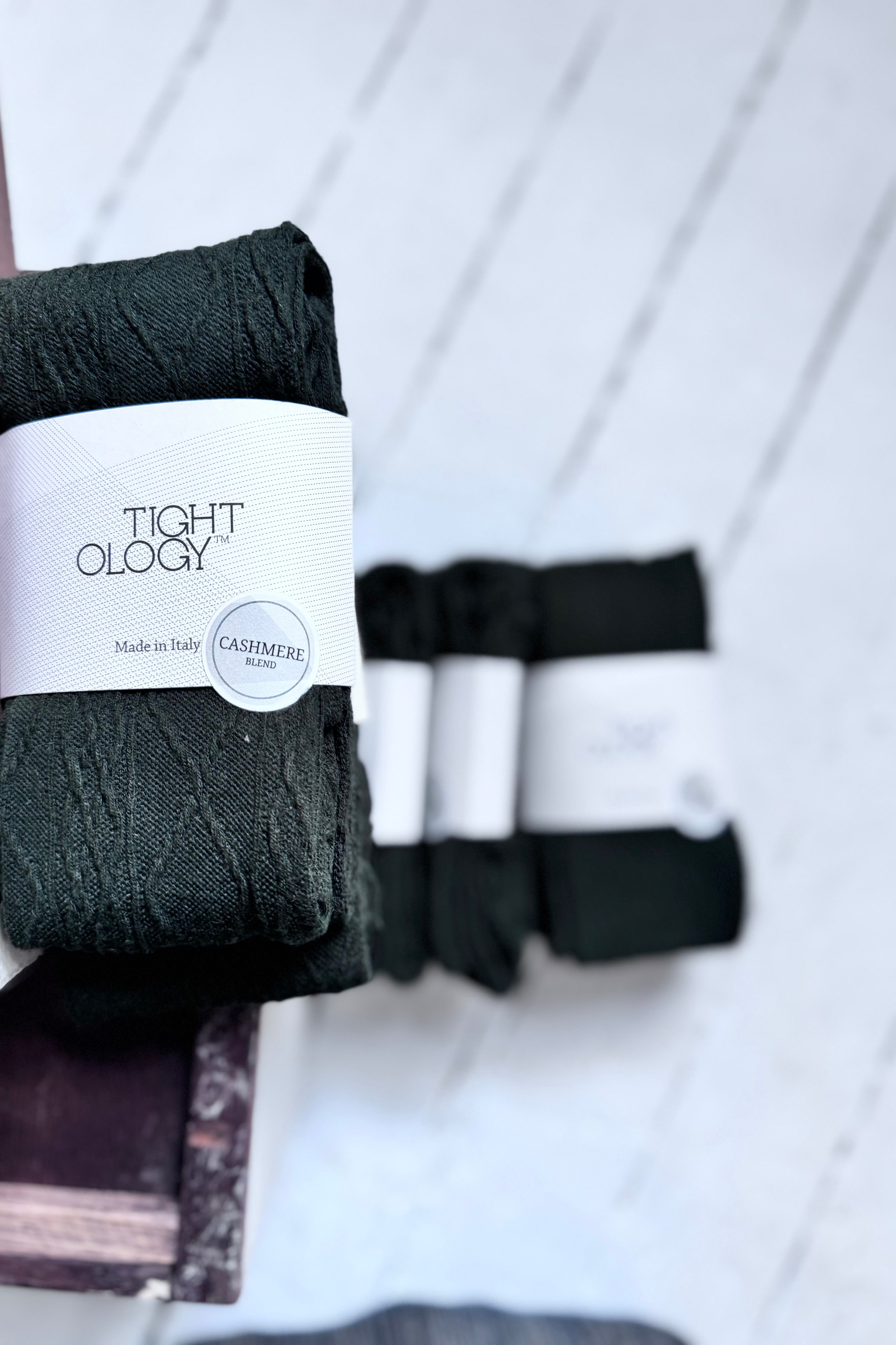 Tightology | Aran Cashmere Blend Tights | Green