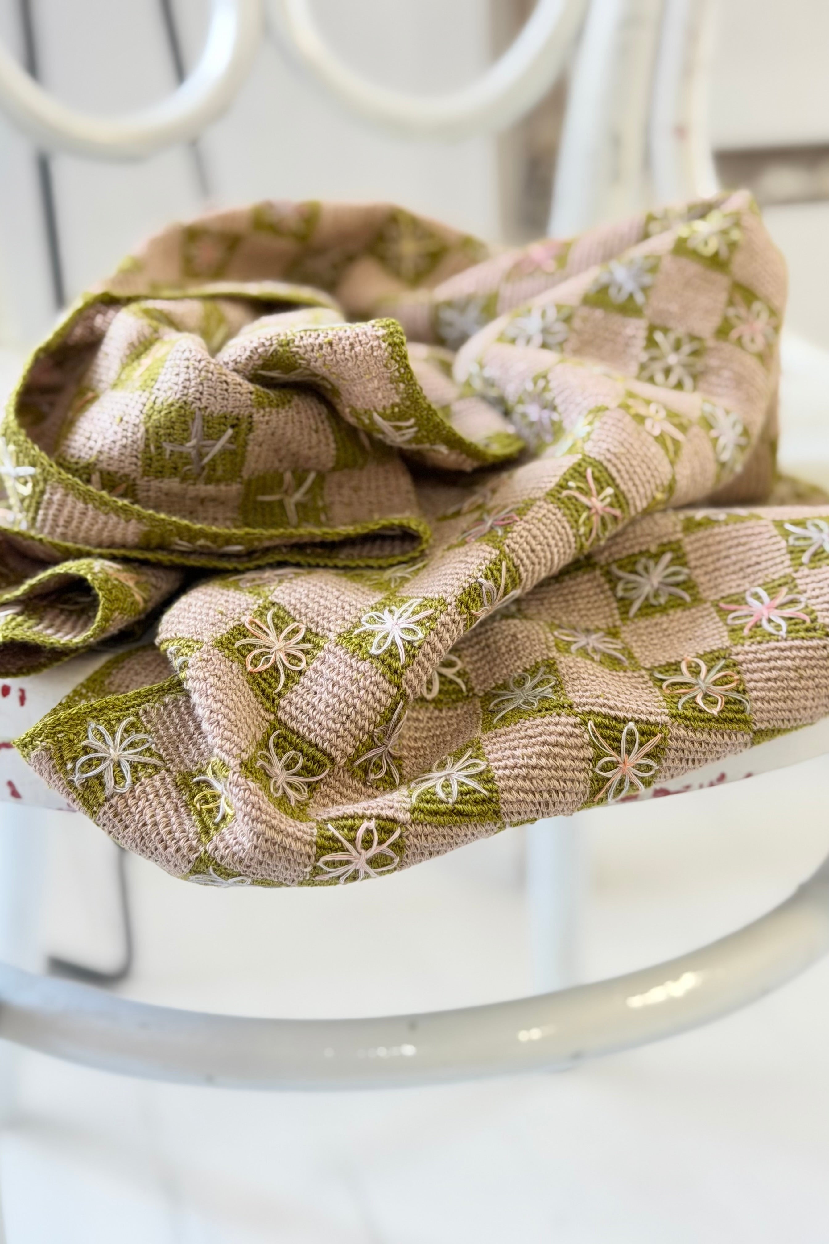 Sophie Digard | Delicate Crochet Linen Scarf | Tessa