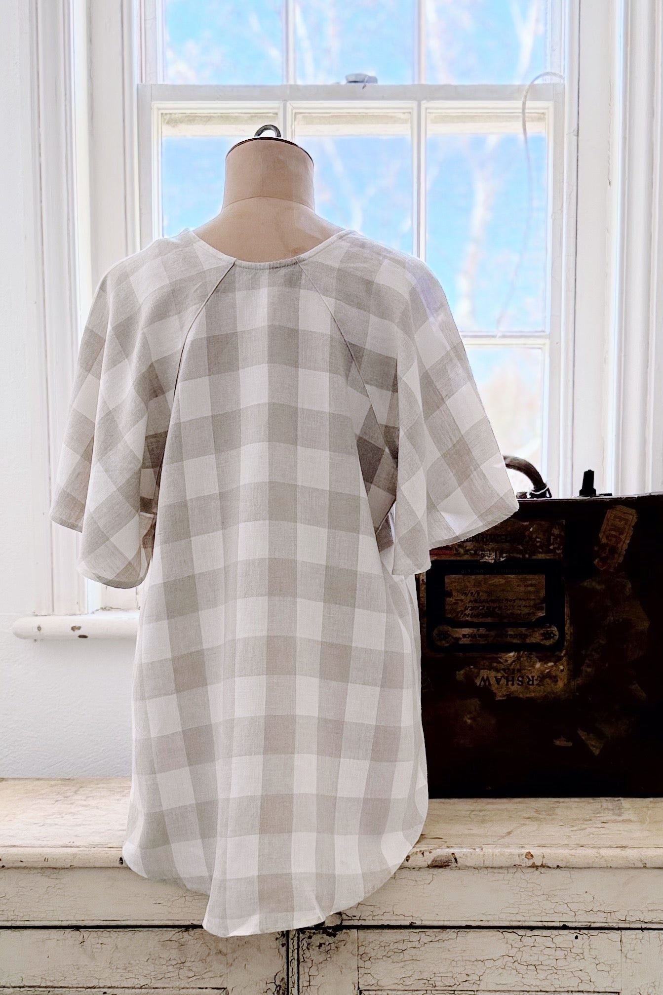 GW | Masie Top | Parchment Check | XS