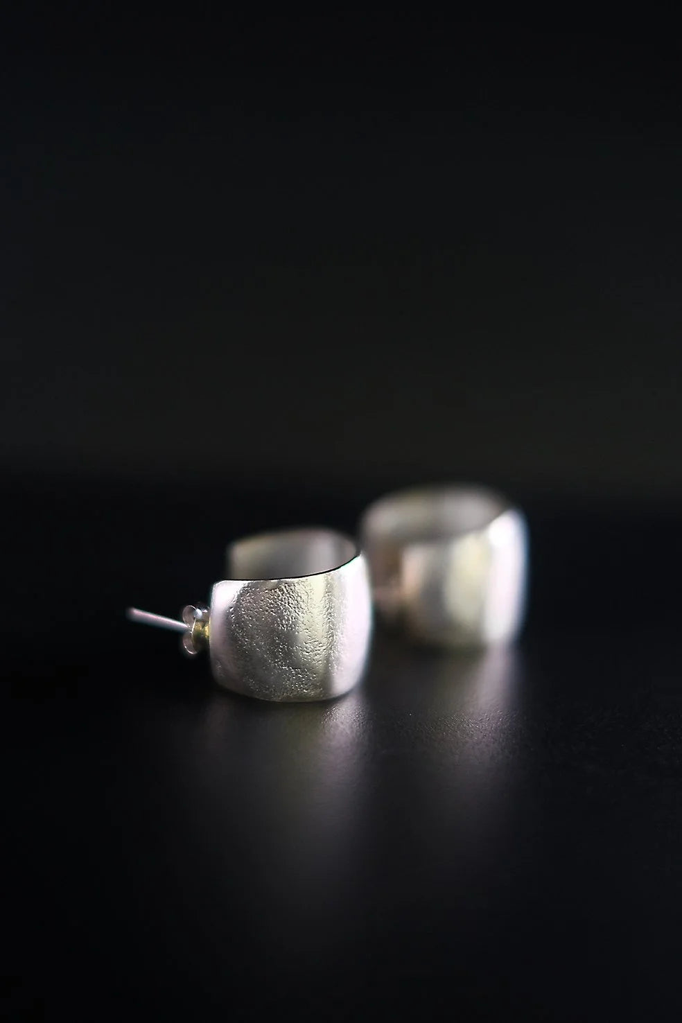 EWA Tribal | Handworked Hoops | Silver
