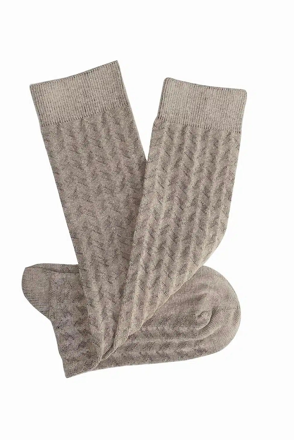 Tightology | Surface Taupe Cotton Socks