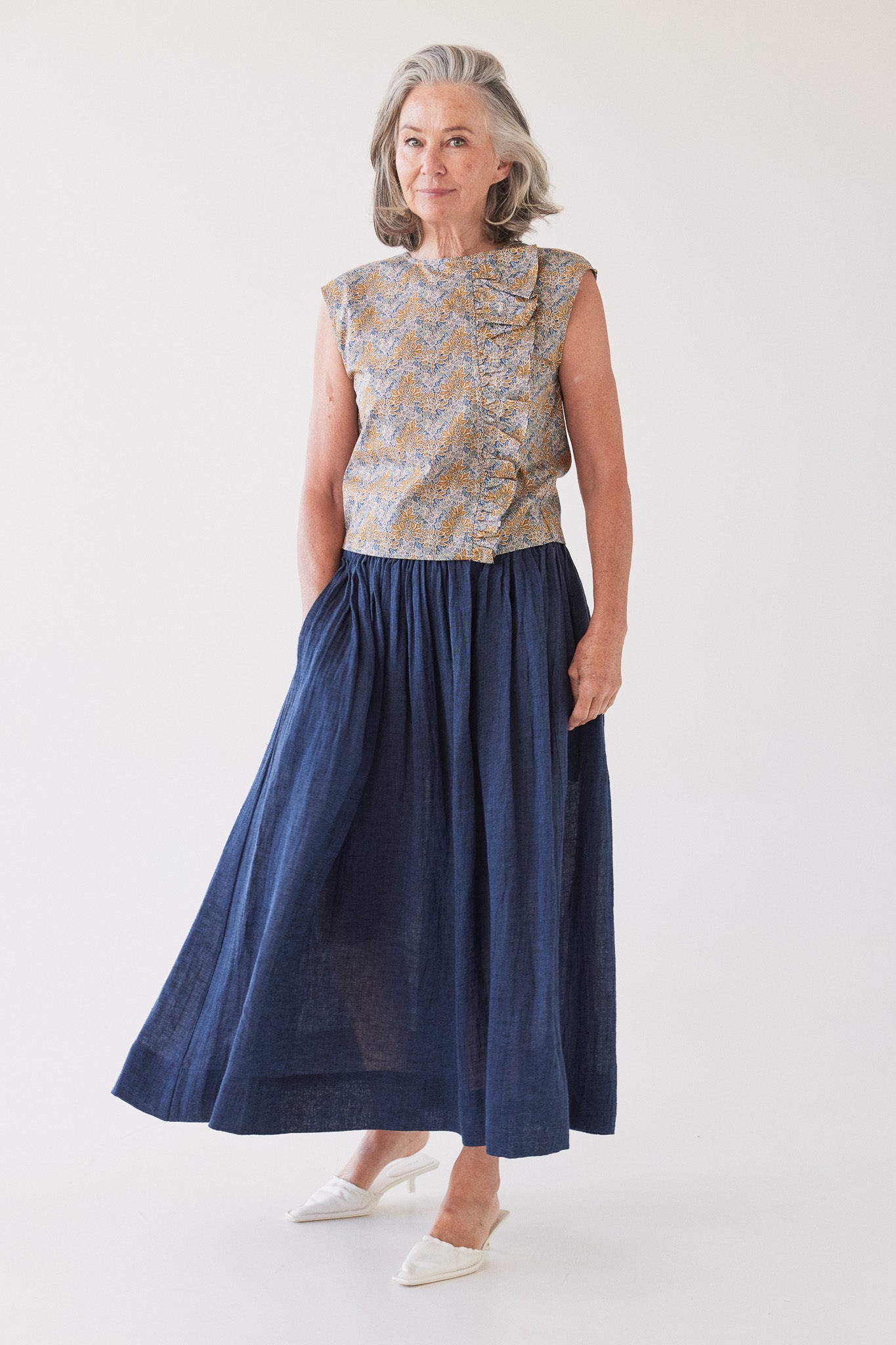 Leilani Skirt | Navy Gauze
