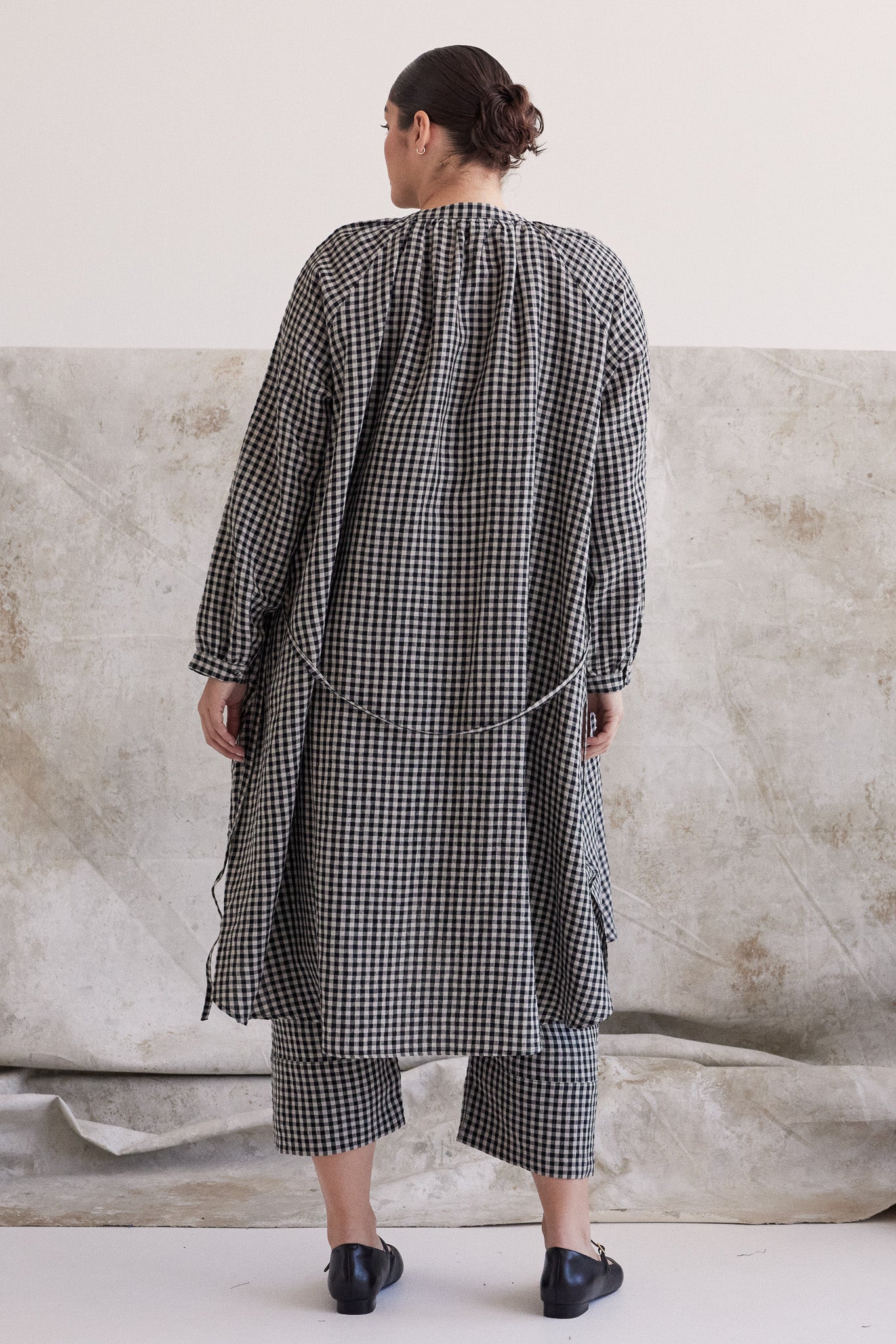 Gianna Belted Dress | Black Gingham