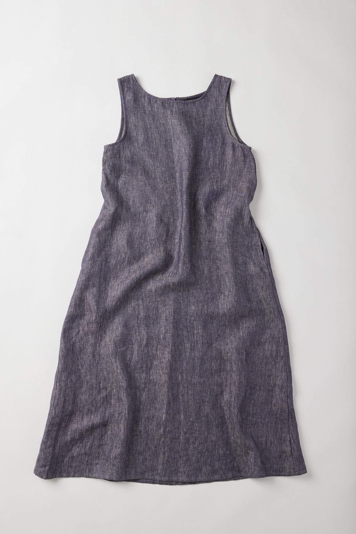 Asher Sleeveless Dress | Dusty Denim Linen