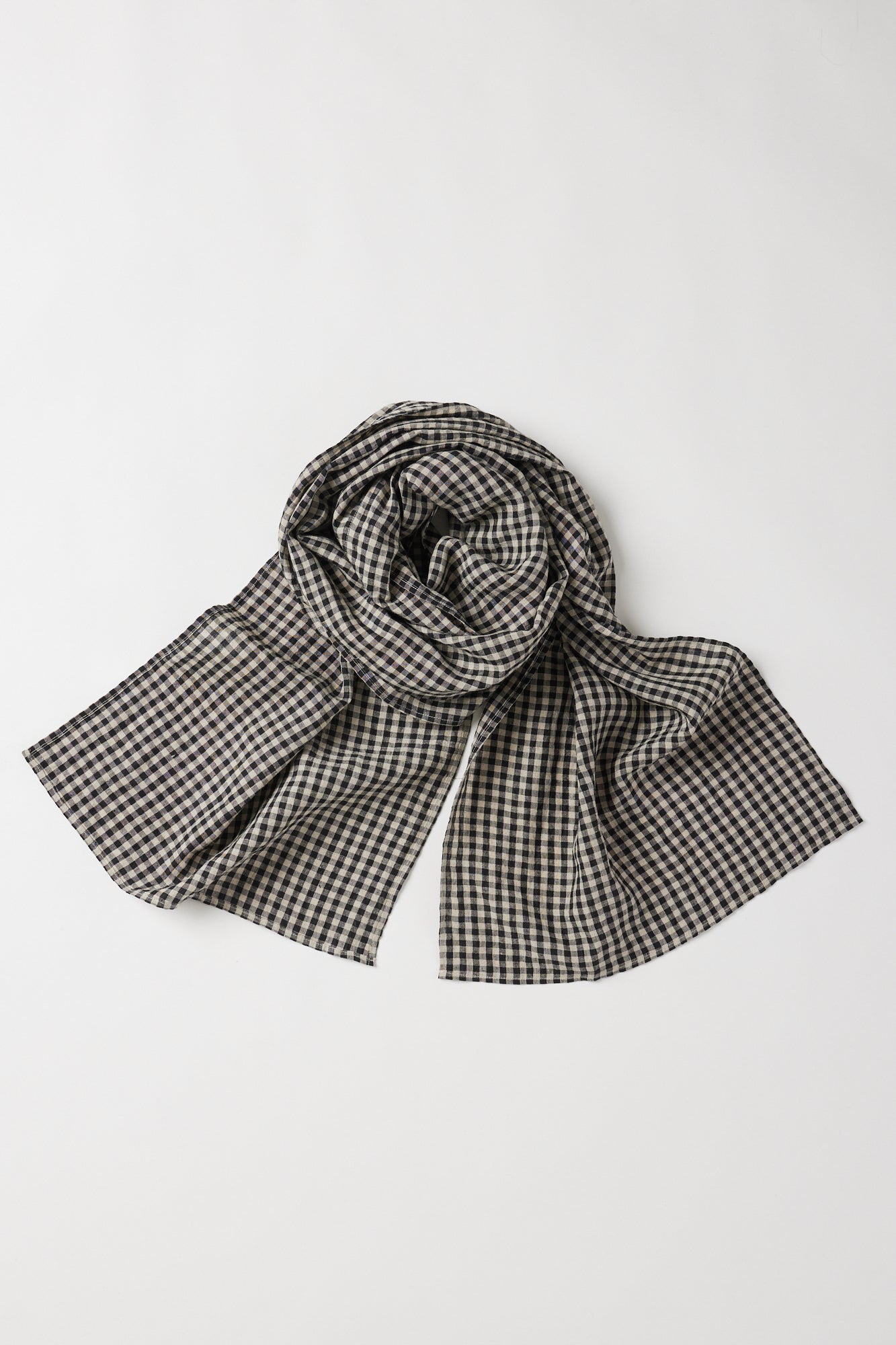 Obi Scarf | Black Gingham