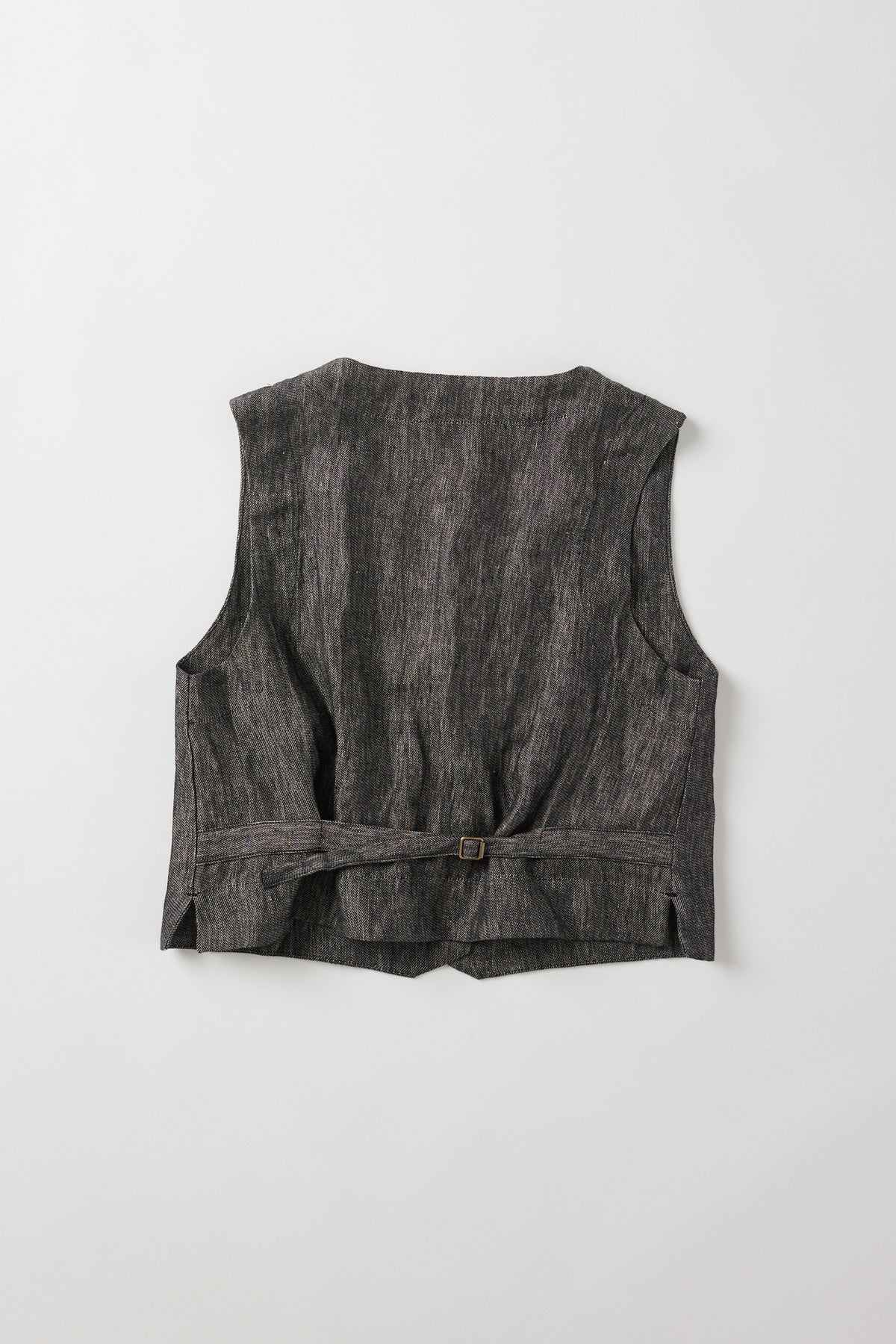 Winston Waistcoat | Black Denim Linen