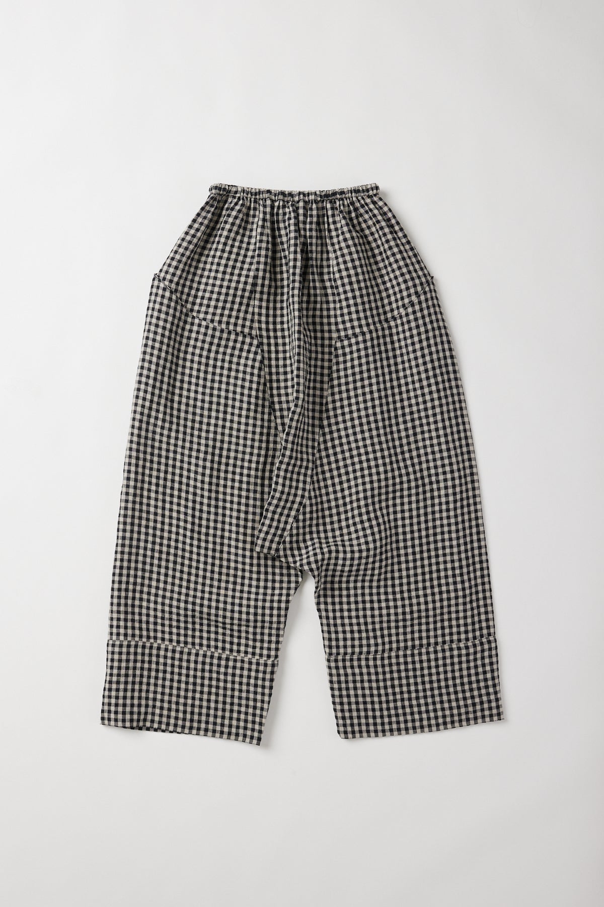 Ginza Drop Crotch Pant | Black Gingham