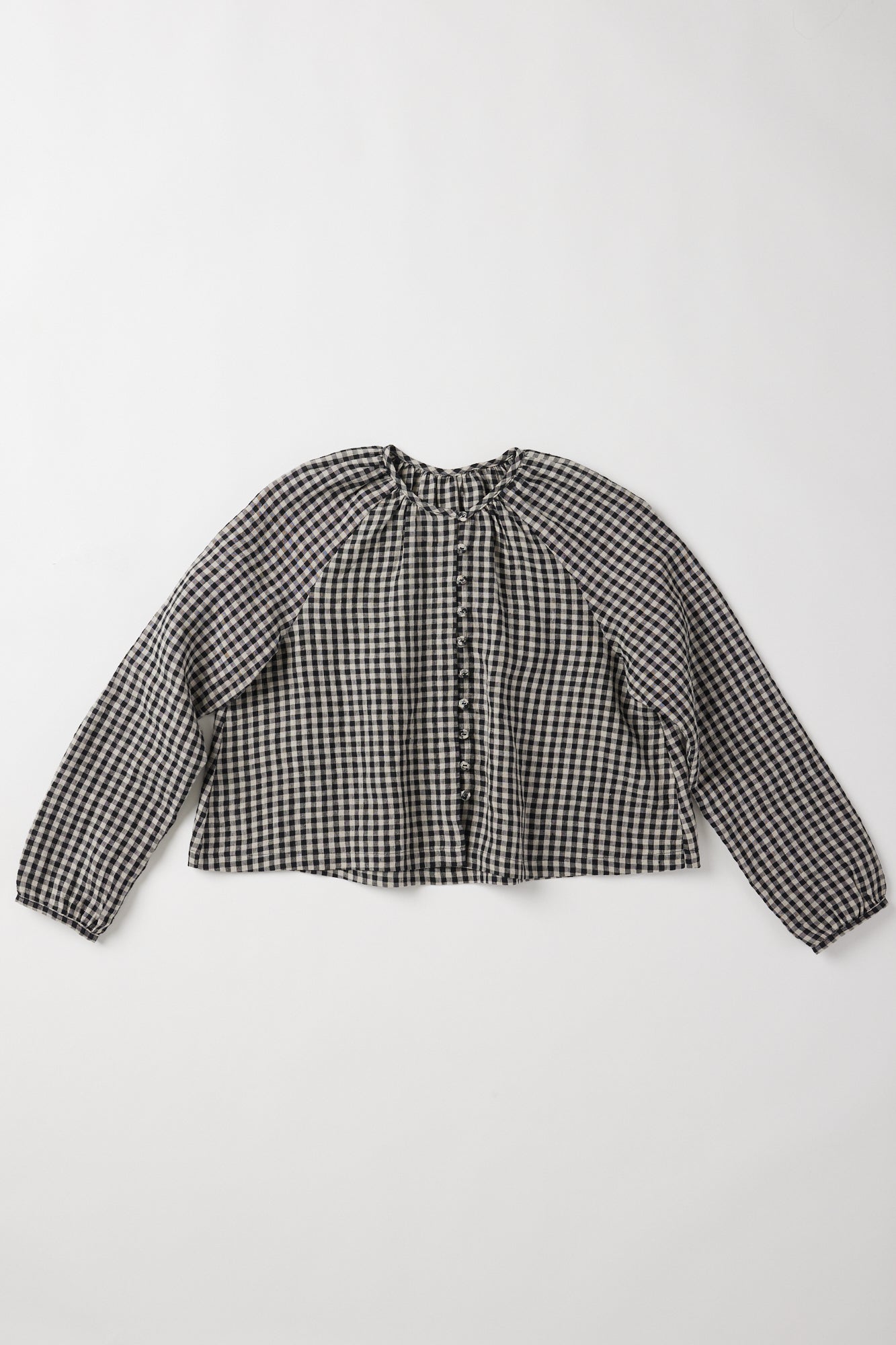 Rhodesia Button Up Blouse | Black Gingham