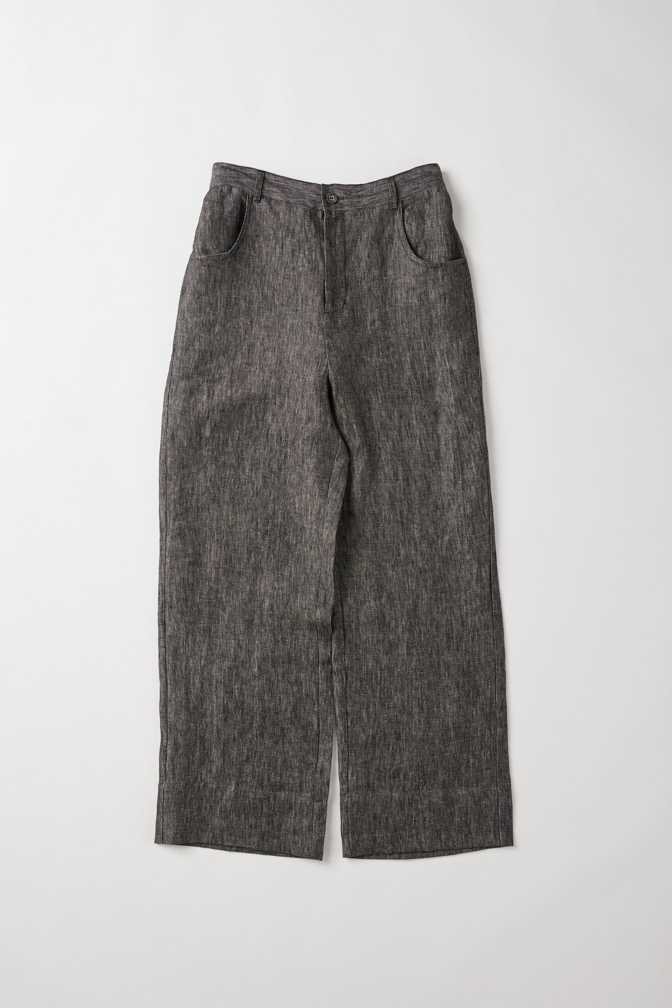 Lincoln Straight Leg Pant | Black Denim Linen