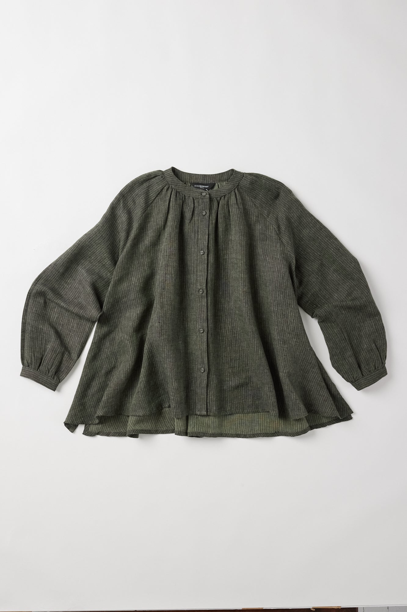 Vento Long Sleeve Shirt | Olive Stripe