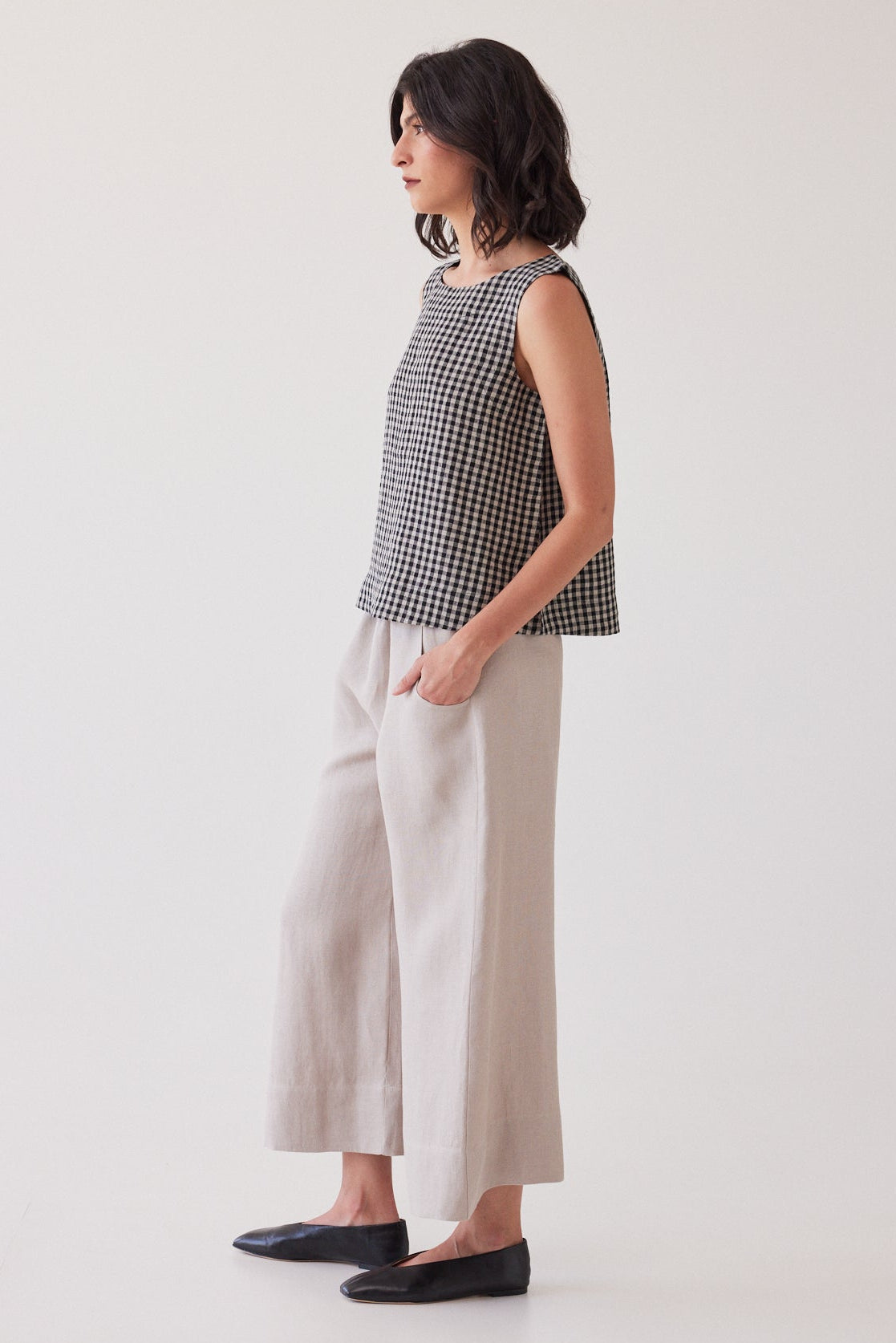 Ellis Shell Top | Black Gingham