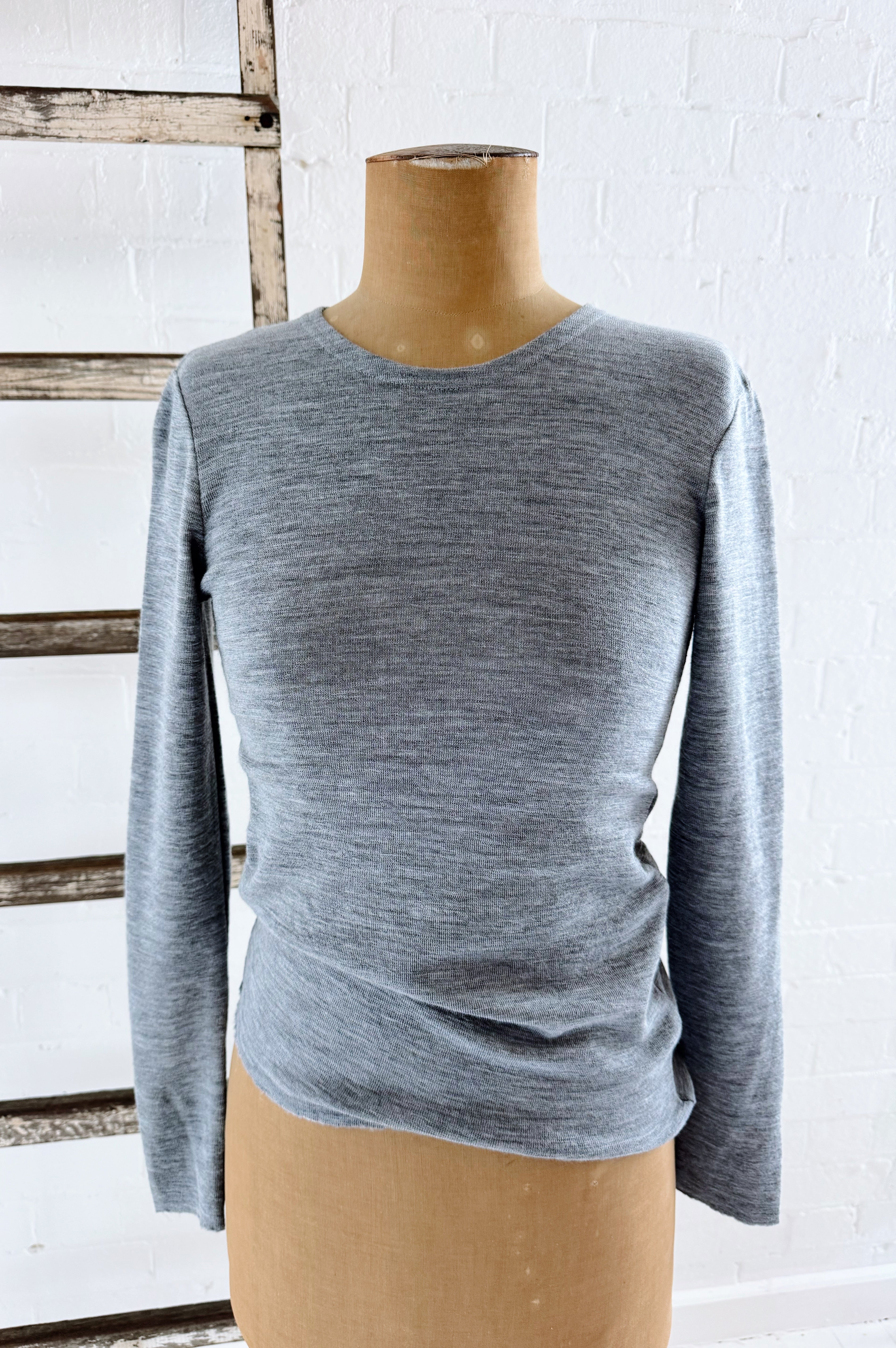 Merino Crew Neck | Steel Grey