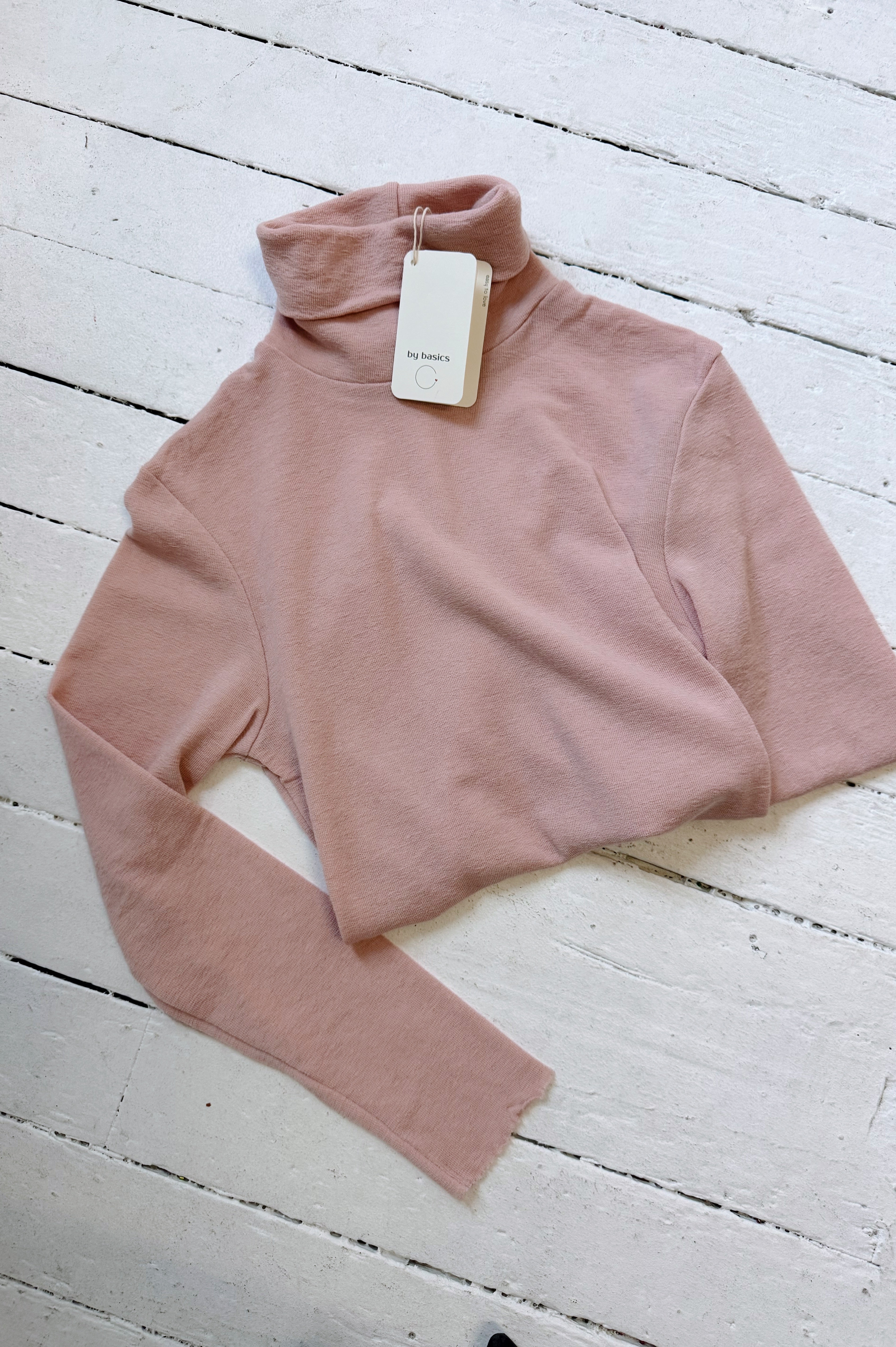 Merino Roll Neck | Rose