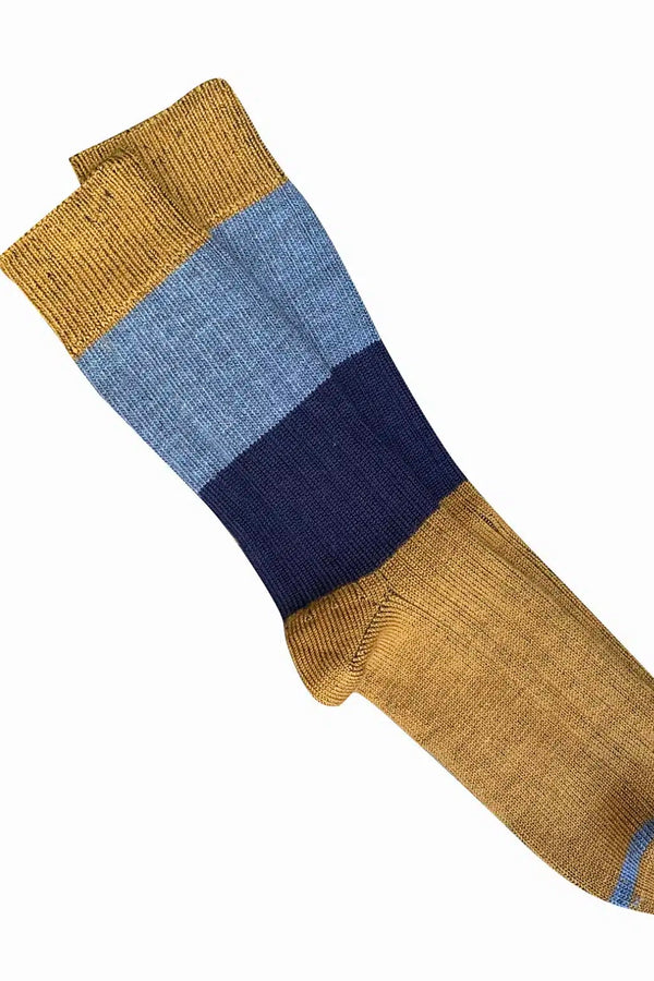 Tightology | Chunky Rib Mustard Wool Socks