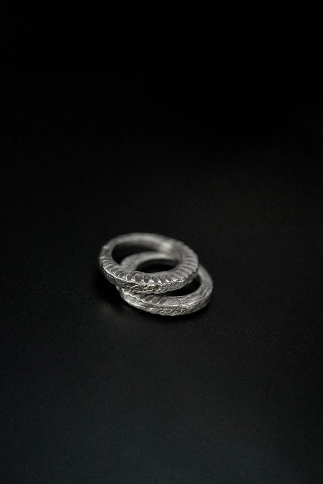 Ewa Jewellry | Etch Disc Stacking Ring | Silver