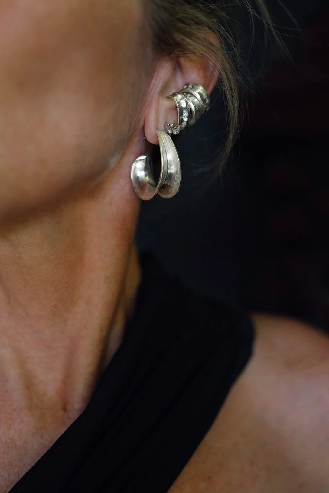 EWA Tribal | Malai Earrings  | Silver