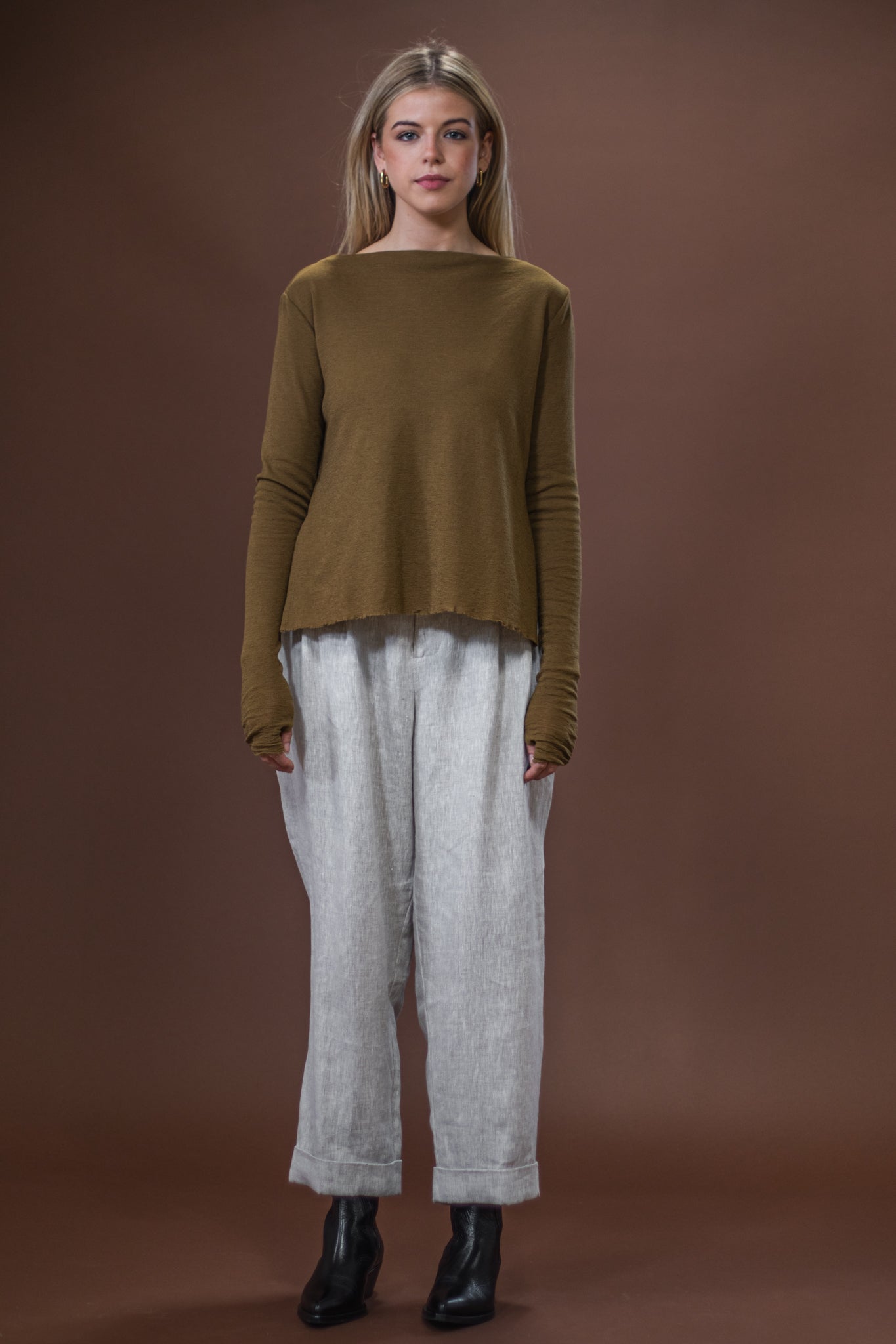 Merino With High Slits | Bronze