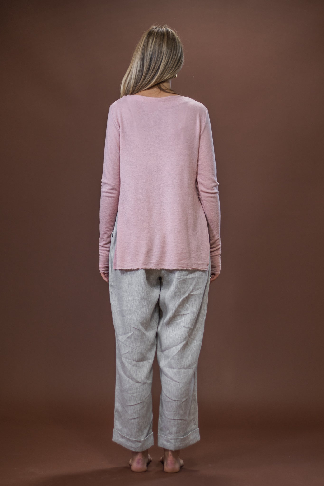 Merino With High Slits | Rose