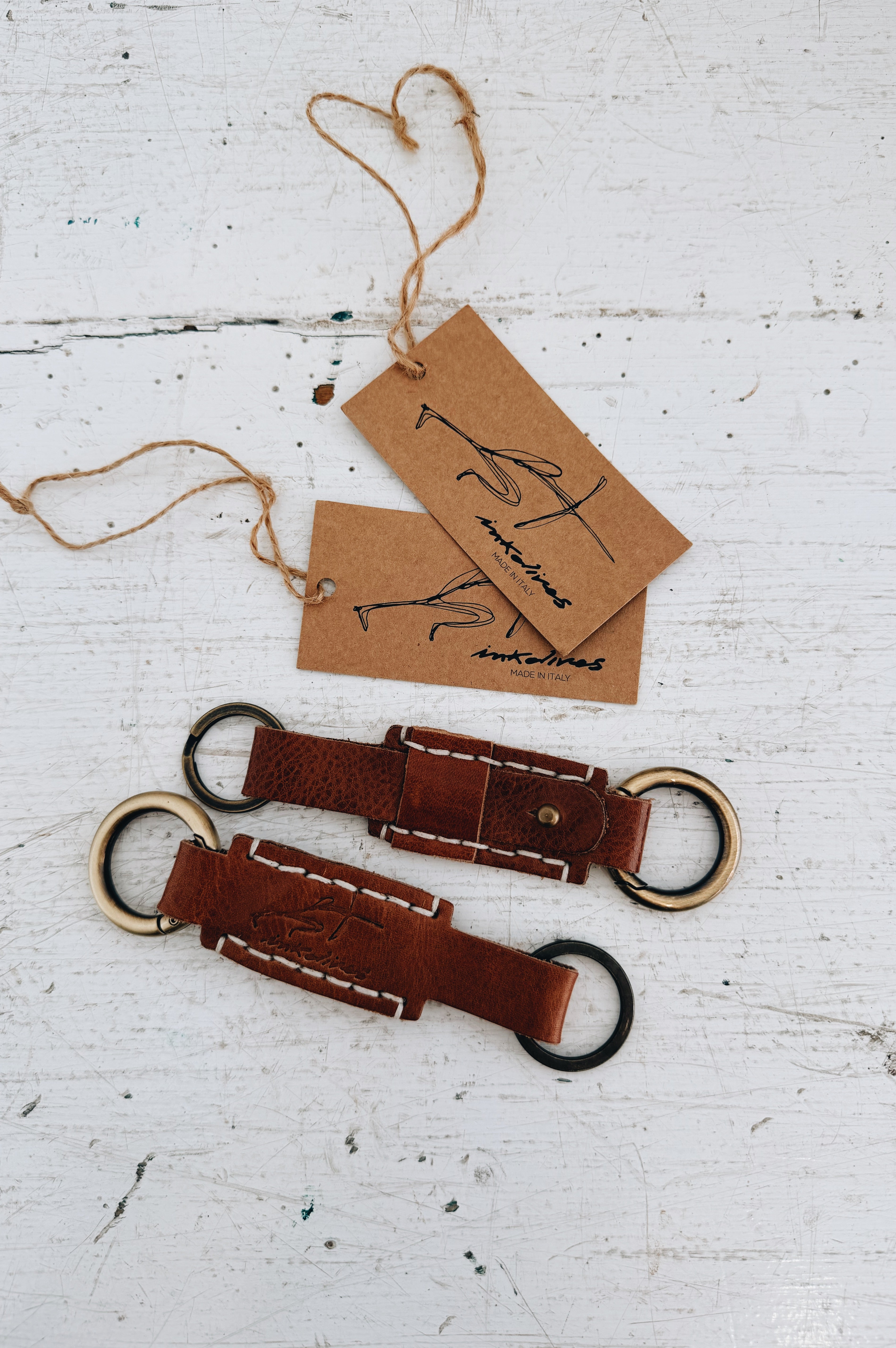 Ink Olives | Key Chain | Tan