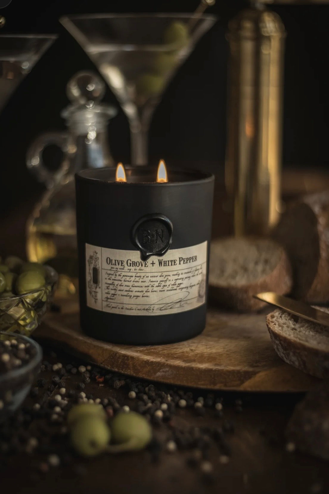 Blanc & Nero | Olive Grove & White Pepper Candle