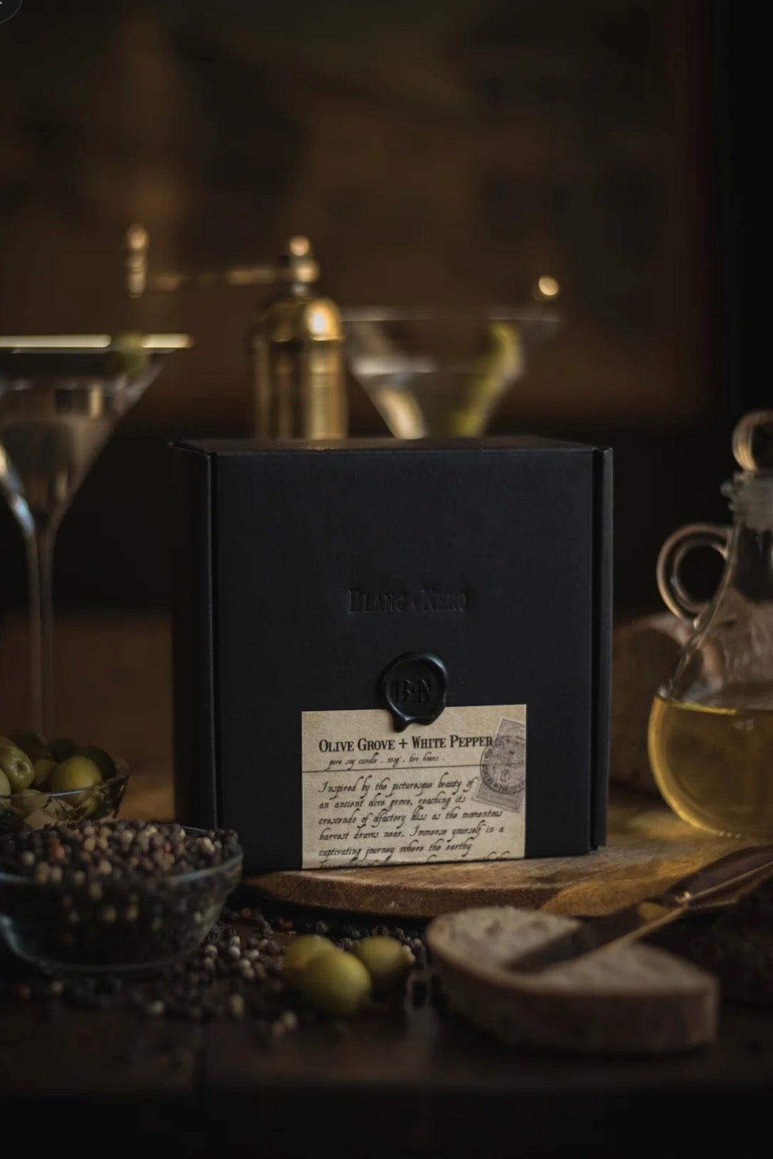 Blanc & Nero | Olive Grove & White Pepper Candle