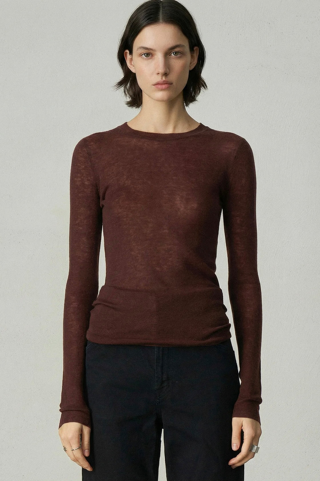 Aleger | Sheerness Crew Neck | Rust