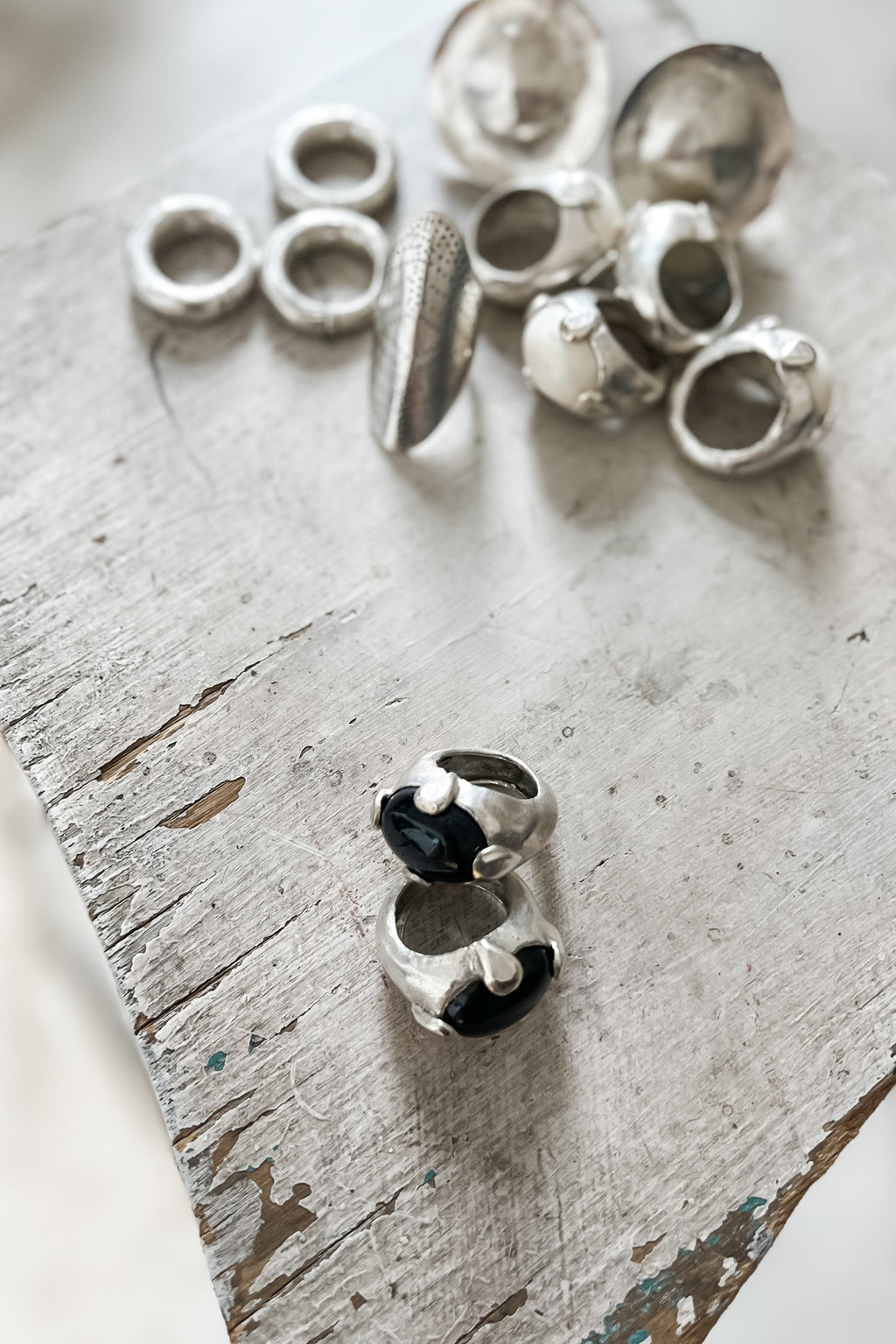 EWA Tribal | Onyx Ring | Silver