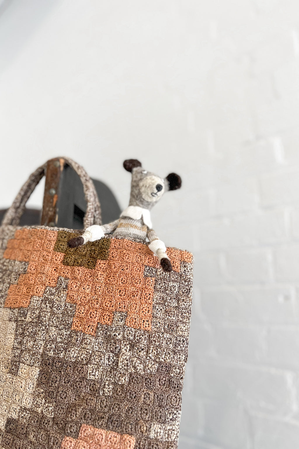 Sophie Digard | Raffia Tote Large Flowers | Mosaic