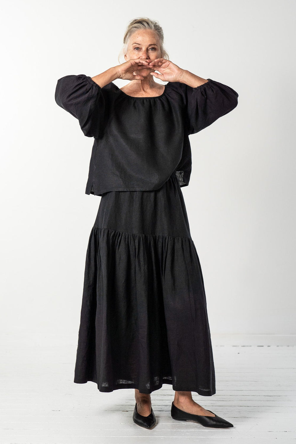Julie Fauxsuede Skirt Black