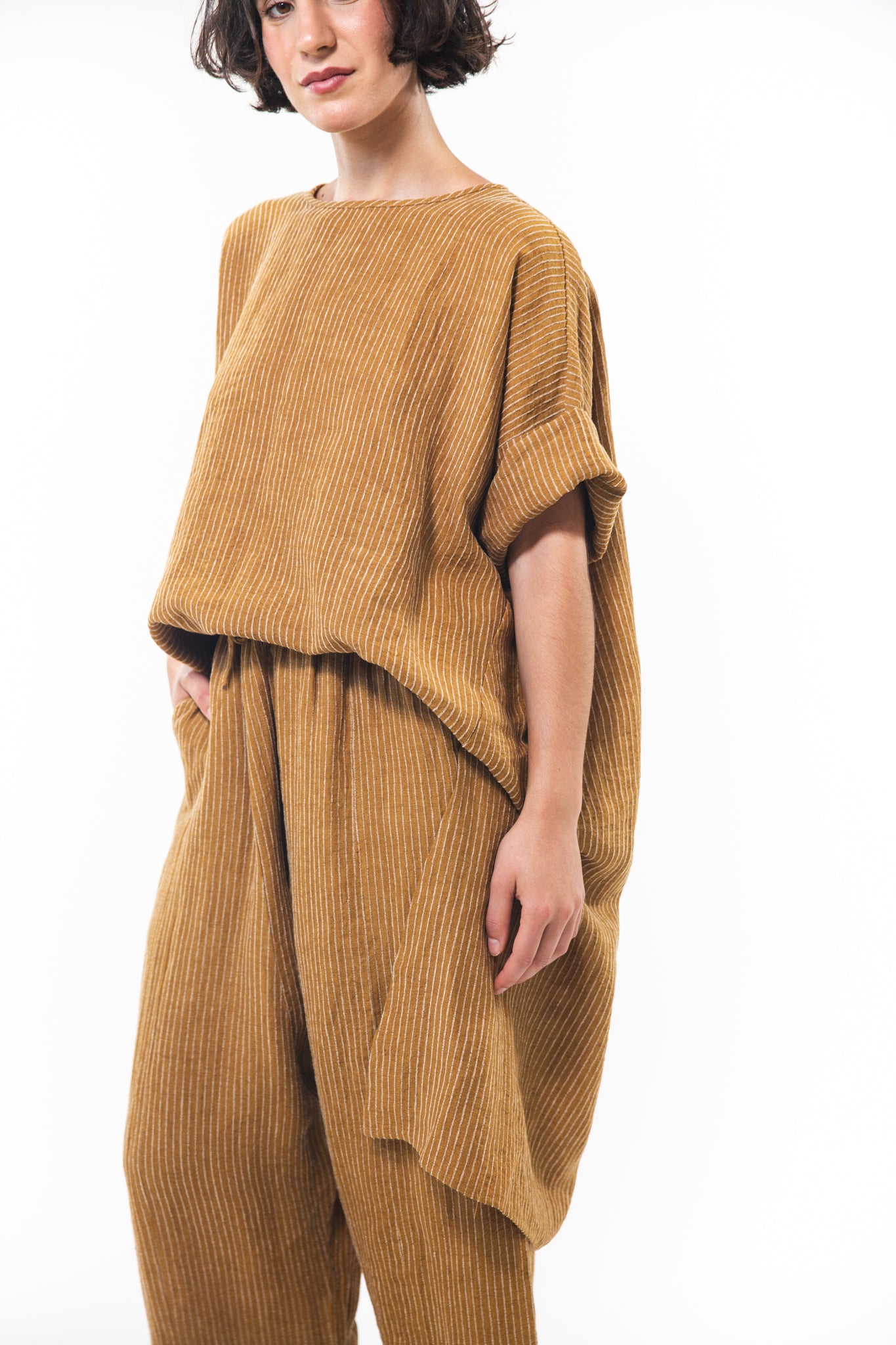 Lanie Top | Ochre Stripe
