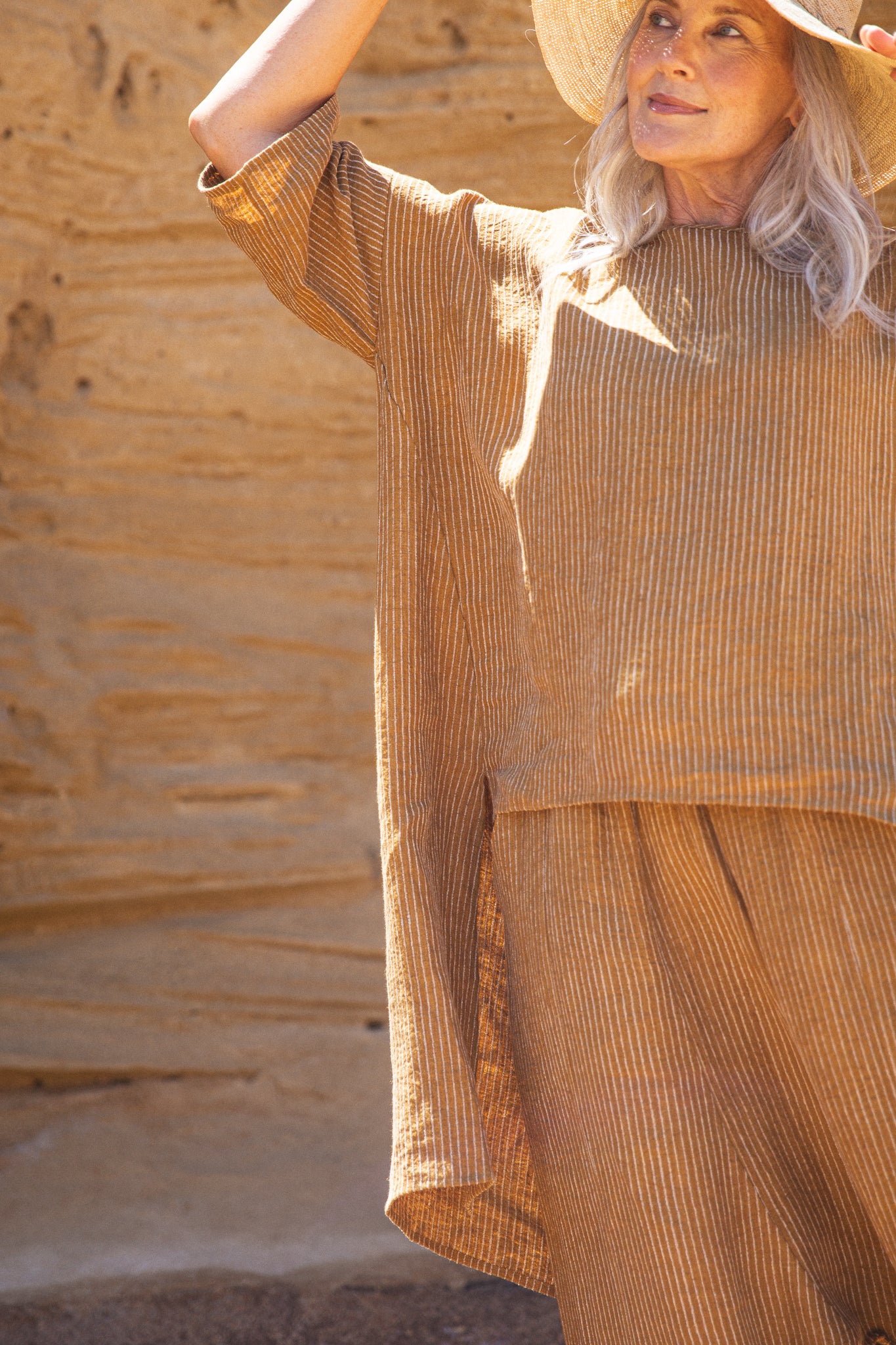 Lanie Top | Ochre Stripe